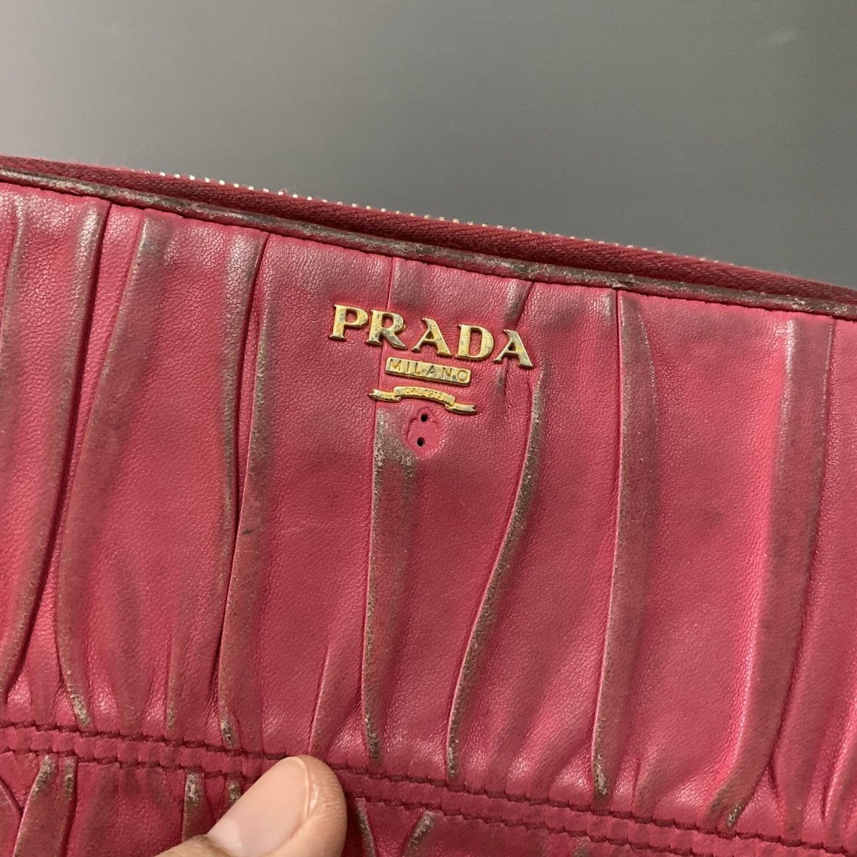 Prada Prada Pink Leather Wallet Size ONE SIZE - 8 Thumbnail