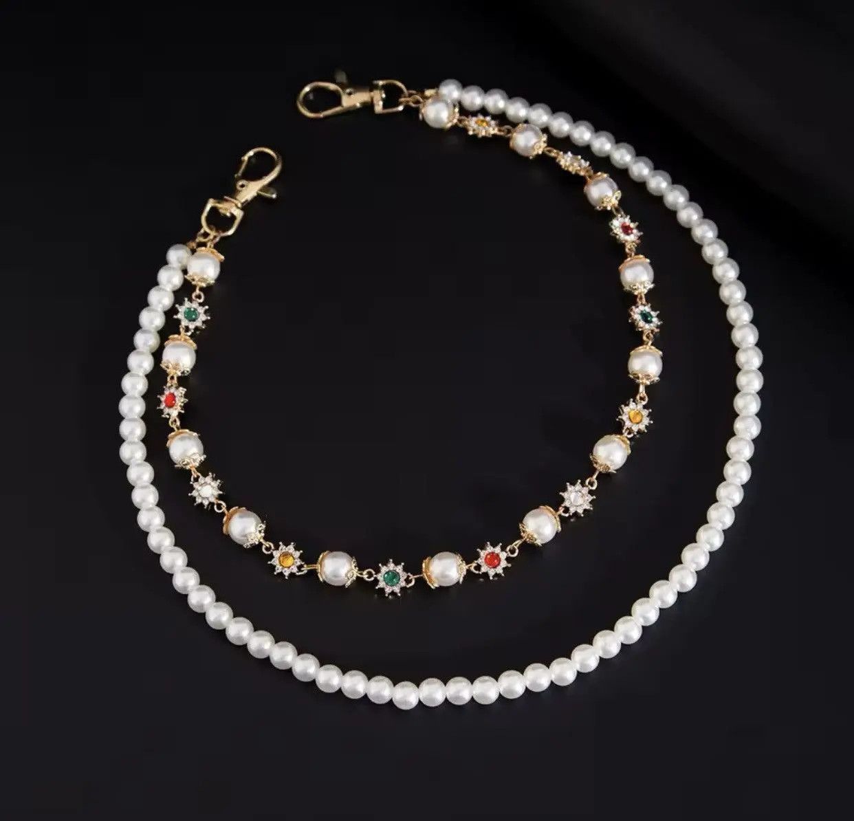 Other Exquisite Imitation Pearl Keychain Wallet Belt Chain Size ONE SIZE - 6 Thumbnail