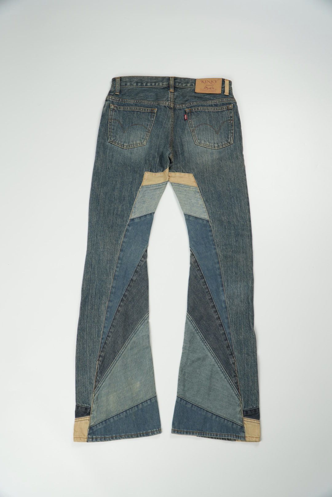 Hysteric Glamour Hysteric Glamour Patchwork Flared Denim Pants Size 30" / US 8 / IT 44 - 2 Thumbnail