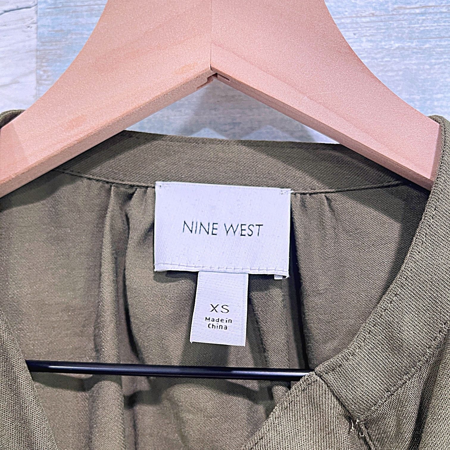 Nine West NINE WEST Drapey Utility Jacket Olive Green Womens XS Size XS / US 0-2 / IT 36-38 - 6 Thumbnail