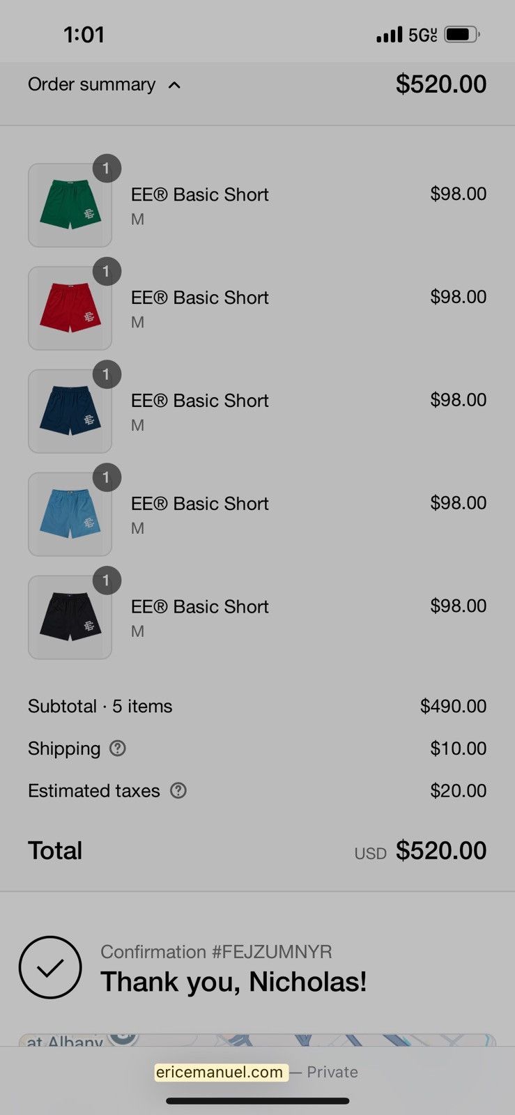Eric Emanuel Eric Emanuel EE red w white basic shorts medium Size US 30 / EU 46 - 2 Thumbnail