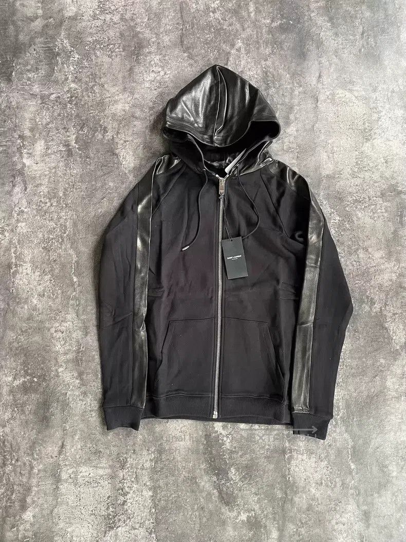 Saint Laurent Paris Saint Laurent Paris Hooded Sheepskin and Leather Drawstrin Size US S / EU 44-46 / 1 - 1 Thumbnail