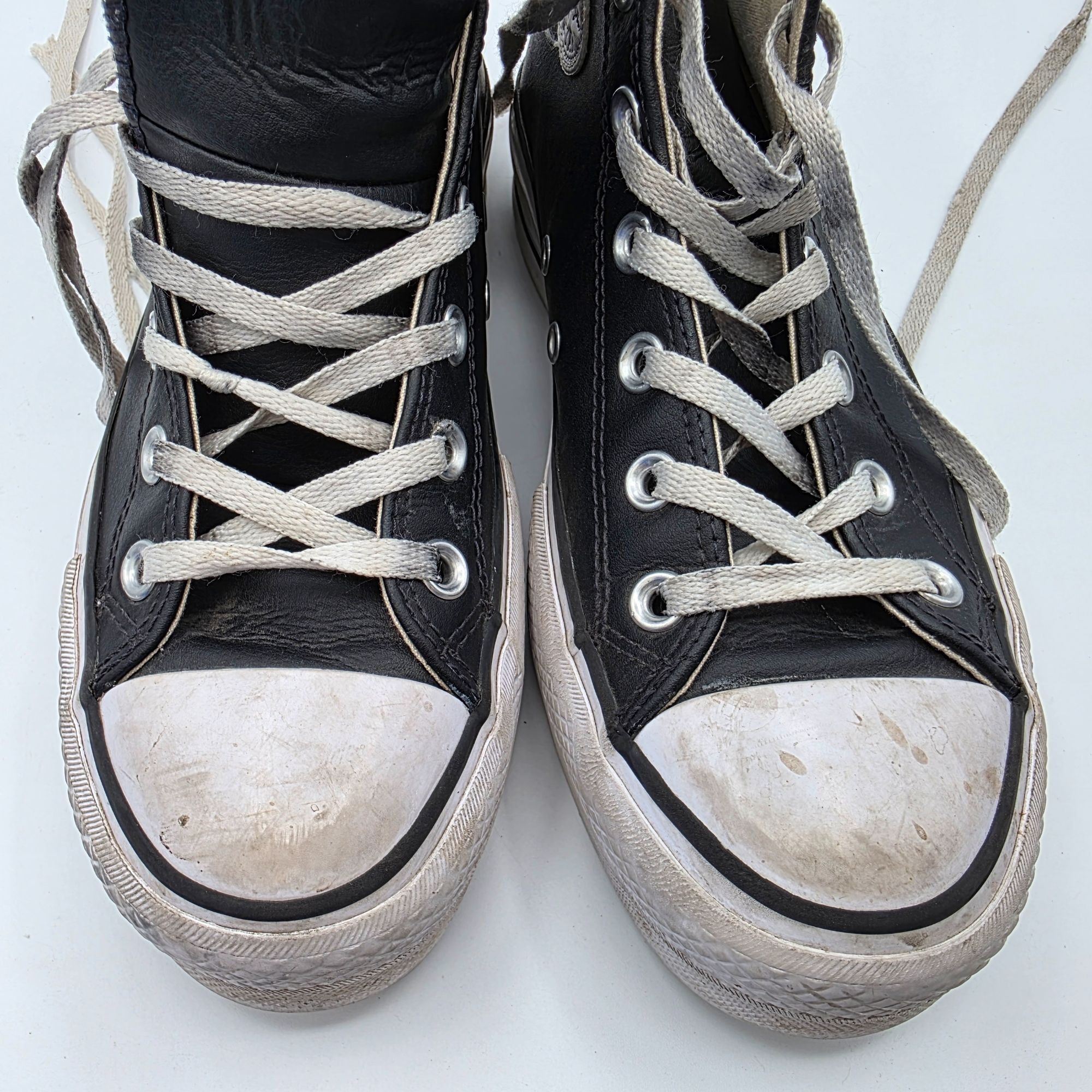 Converse Converse All Star Platform Hi Womens Size 7 Black Leather Sh Size US 7 / IT 37 - 10 Thumbnail
