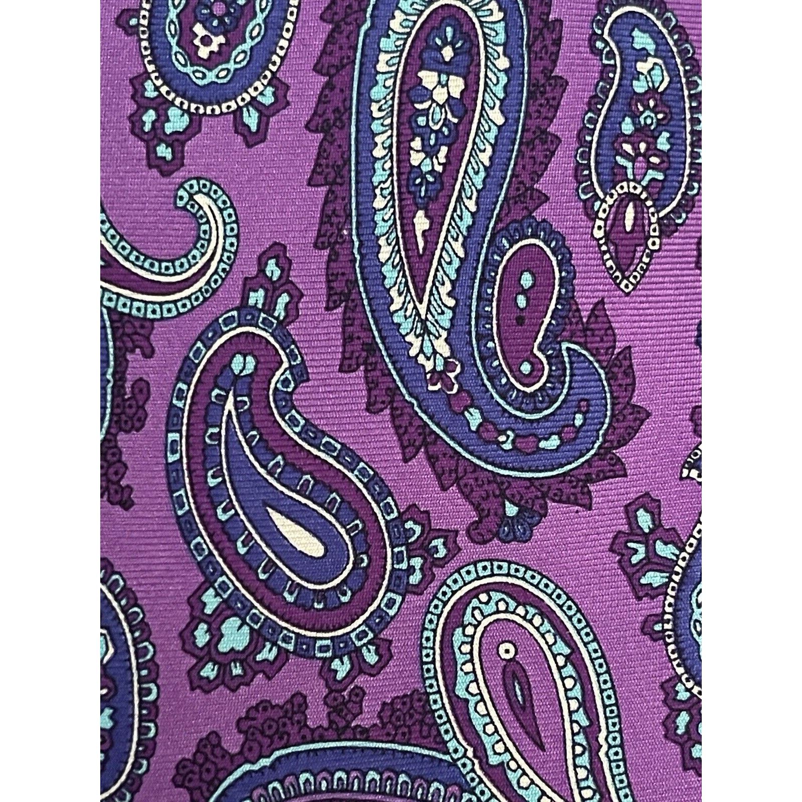 Chaps Chaps Purple Blue 100% Silk Men’s Neck Tie Made In China Size ONE SIZE - 9 Thumbnail