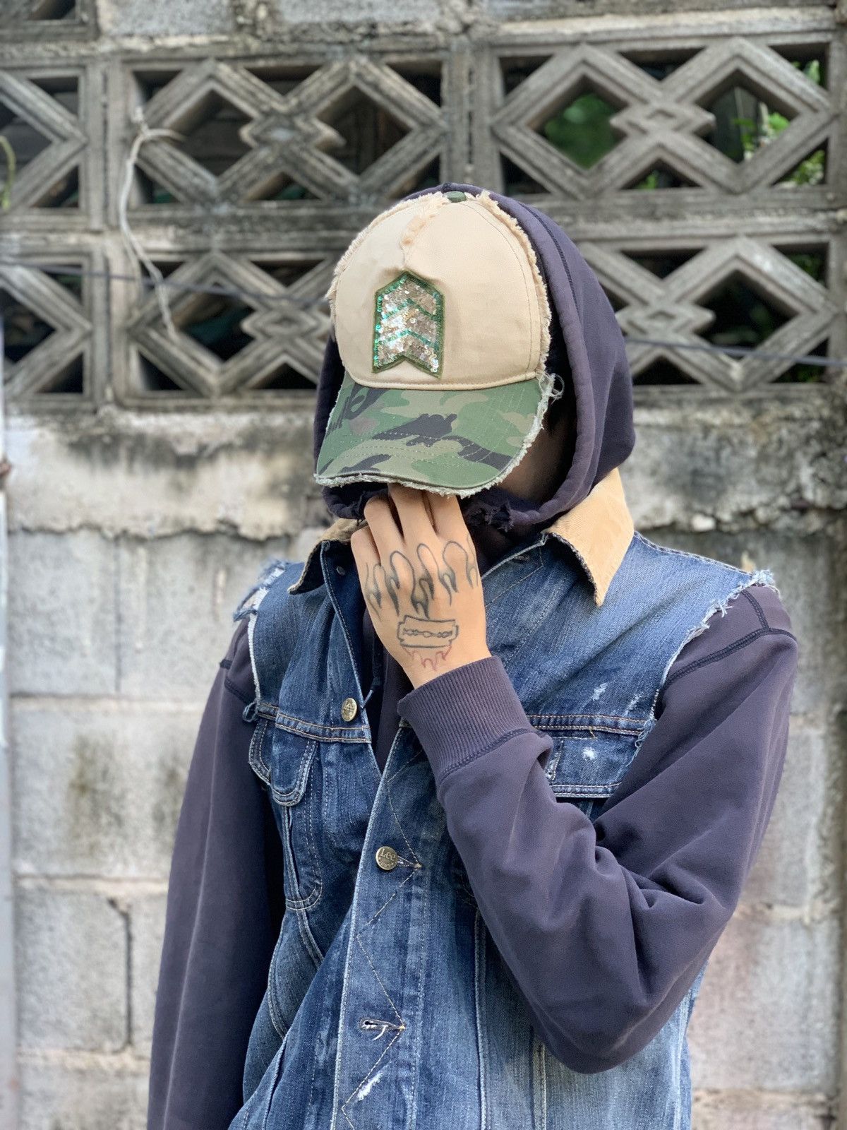 Designer × Japanese Brand Military Rank Yoshinori Kotake Parody Hat/Truckerhat. Size ONE SIZE - 3 Thumbnail