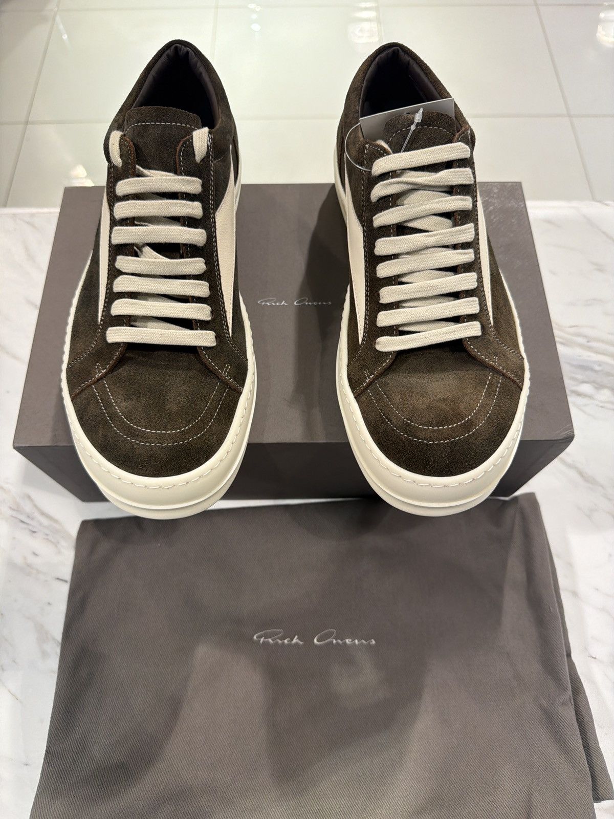 Rick Owens Rick Owens Brown Suede Vintage Lows Size US 10 / EU 43 - 3 Thumbnail