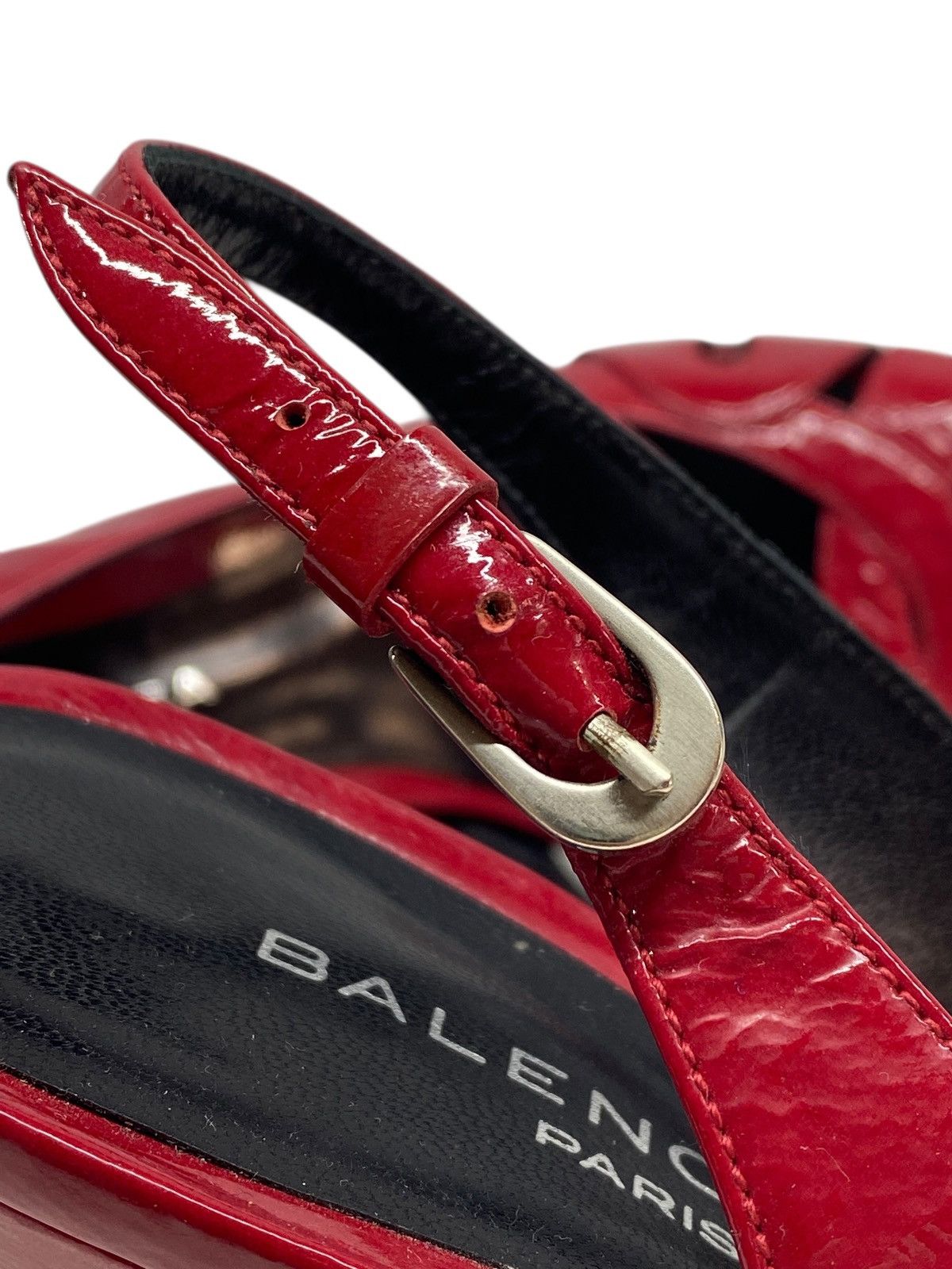 Balenciaga 🔥 BALENCIAGA RED HEELS Y2K CUTOUT SLINGBACK DIVA ENERGY Size US 4 / IT 34 - 14 Thumbnail