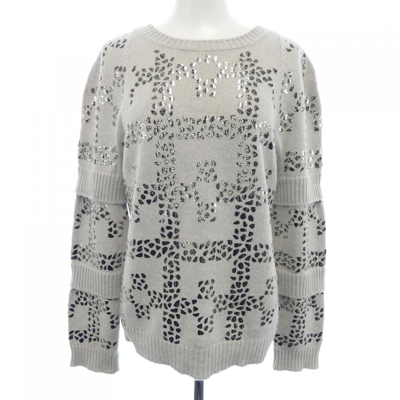 Chanel Chanel Chanel Cashmere Knit Textile Tops P57751K07576 DUTY FREE for USA Size ONE SIZE - 1 Thumbnail