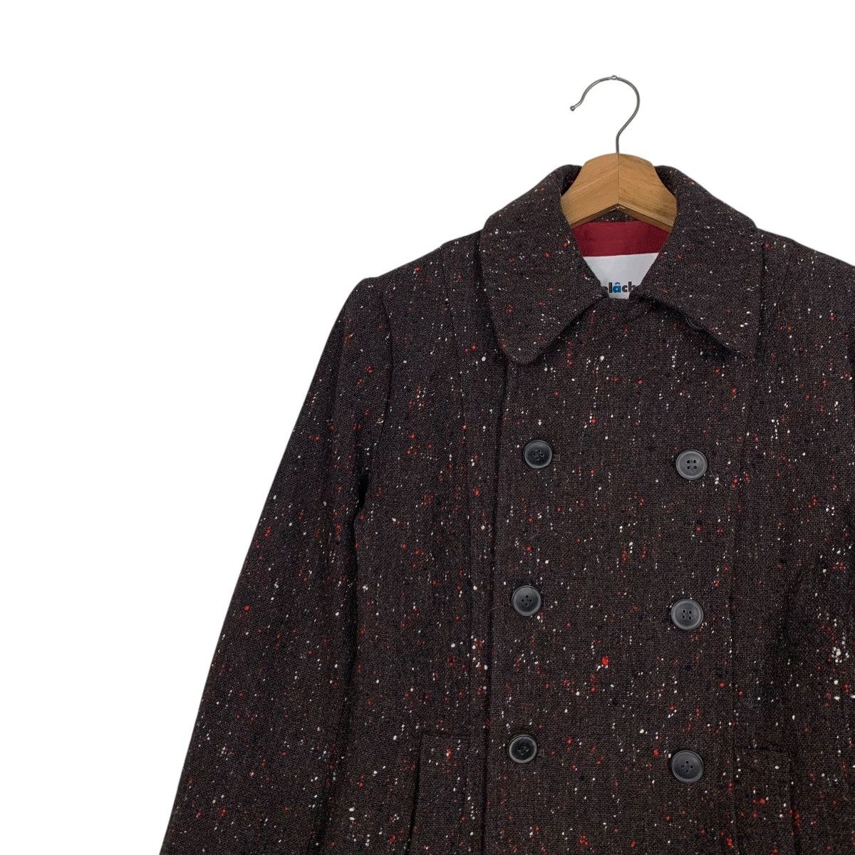 Japanese Brand RELACHER Flecked Wool Double Breasted Coat #2739-C123 Size S / US 4 / IT 40 - 3 Thumbnail