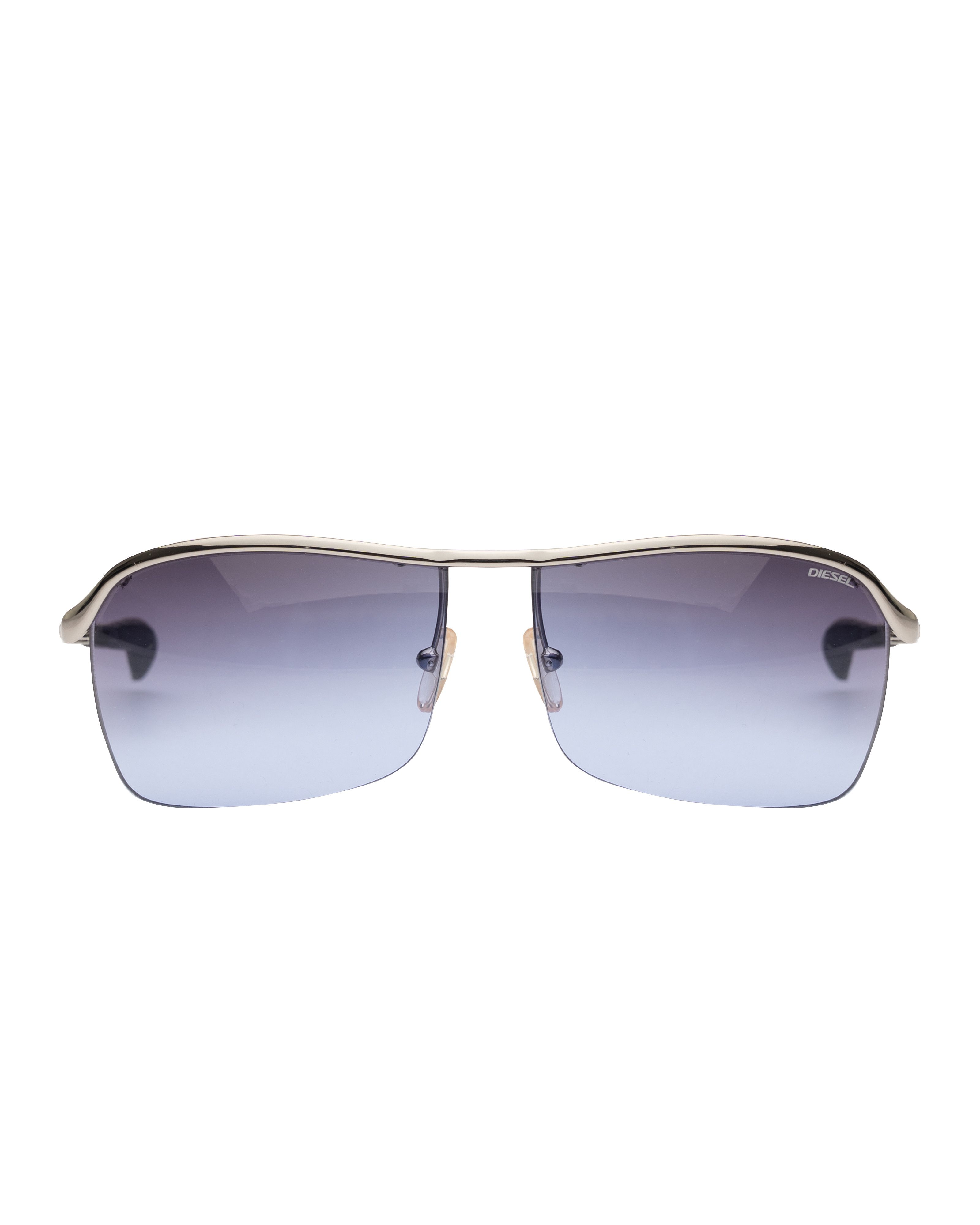 Diesel Diesel '90s Blue Half-Rim Sunglasses Size ONE SIZE - 1 Thumbnail
