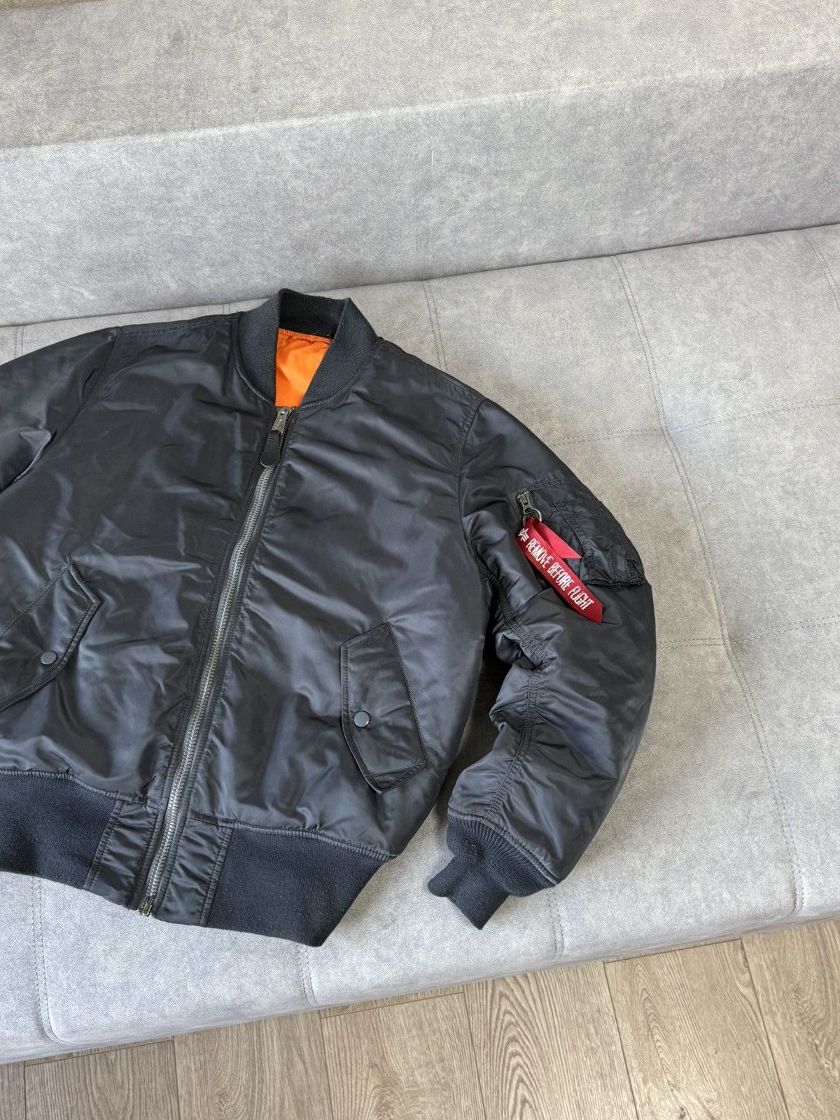 Alpha Industries × Vintage Vintage Alpha Industries MA-1 flyers bomber jacket military Size US S / EU 44-46 / 1 - 4 Thumbnail