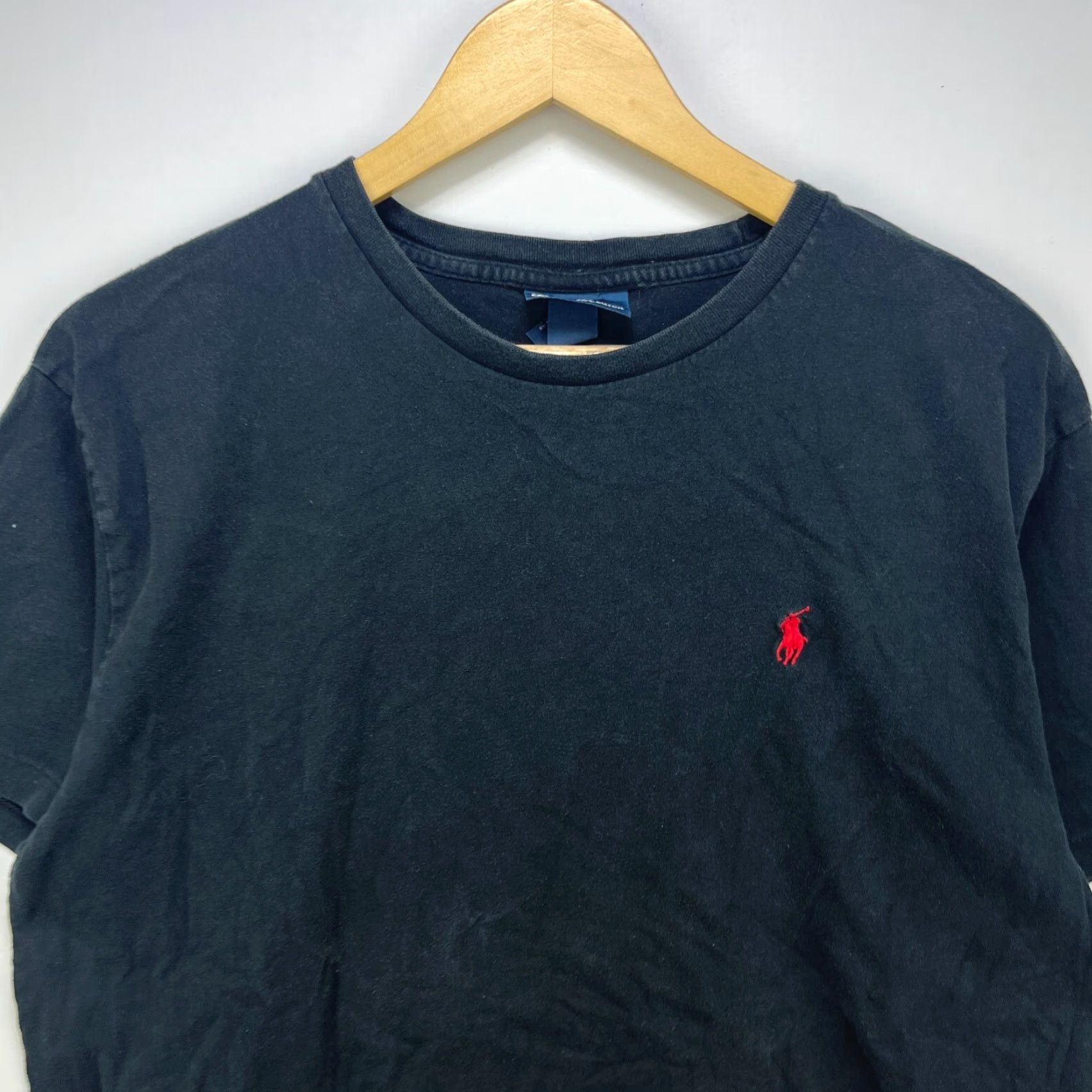Polo Ralph Lauren VINTAGE Polo Ralph Lauren Pony Sun Faded Single Stitch T-Shirt Medium Mens Black 90s Polo Shirt Pony Size US M / EU 48-50 / 2 - 2 Thumbnail