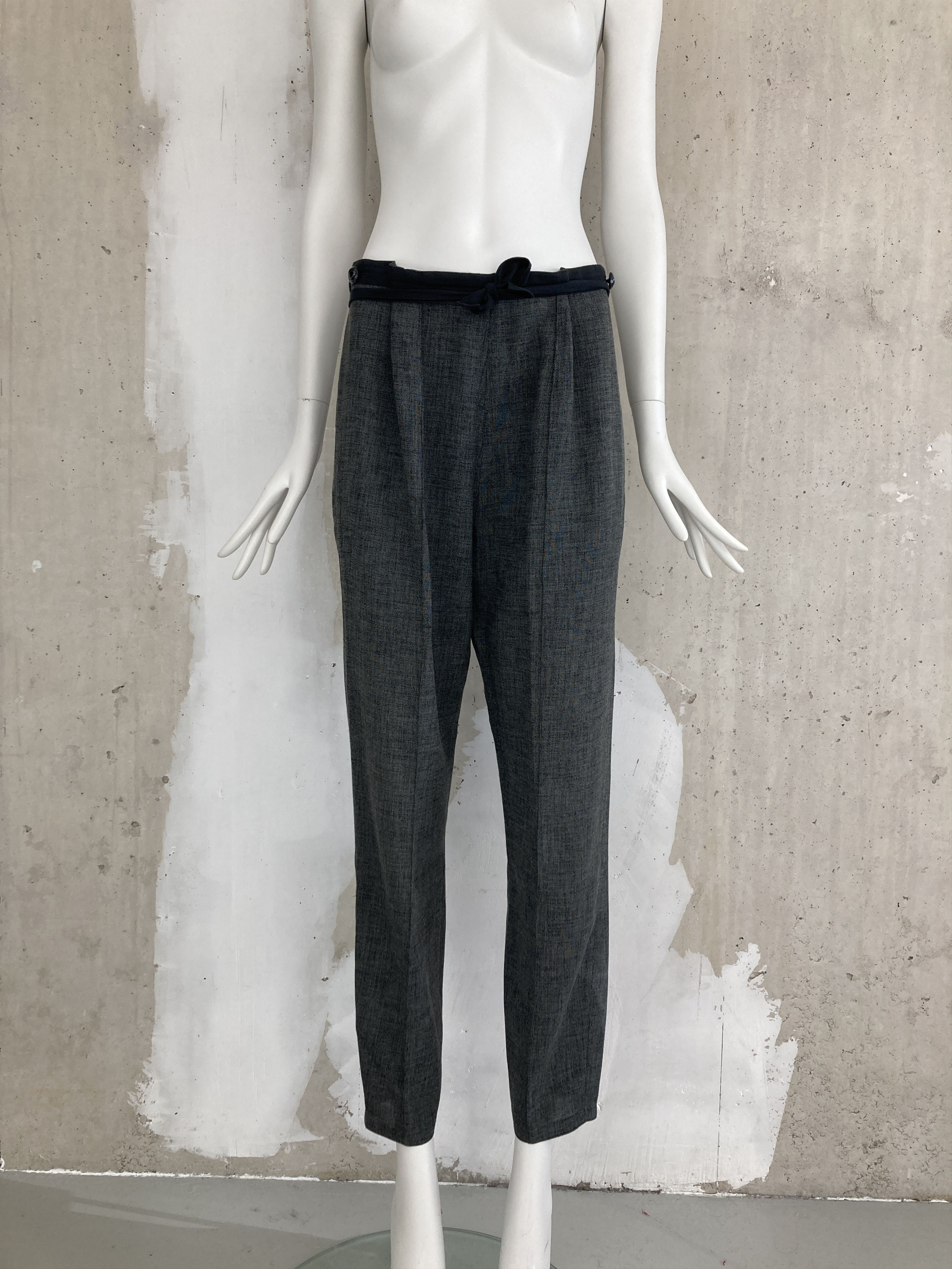 Ann Demeulemeester Early 90's Grey Side Buttoned Trousers Size 27" / US 4 / IT 40 - 1 Thumbnail