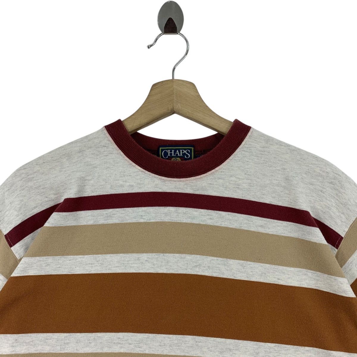Chaps Ralph Lauren × Vintage Vintage 90s CHAPS RALPH LAUREN stripe tee Size US M / EU 48-50 / 2 - 2 Thumbnail