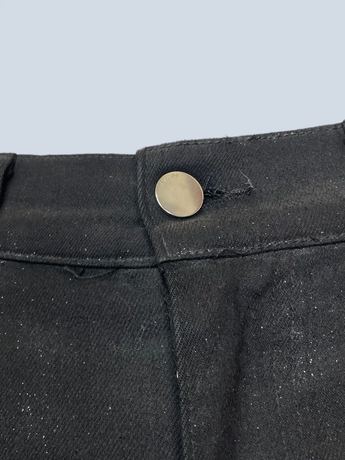 Amiri Amiri skinny pants in distressed cotton and glitter, 30. Size US 30 / EU 46 - 7 Thumbnail