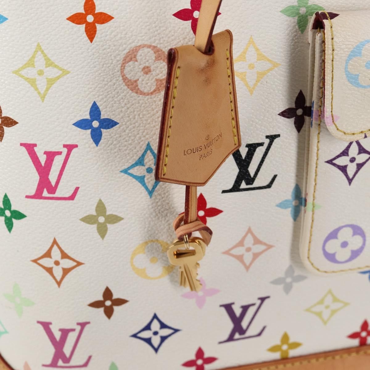 Louis Vuitton LOUIS VUITTON Monogram Multicolor Alma GM Hand Bag White Size ONE SIZE - 10 Thumbnail