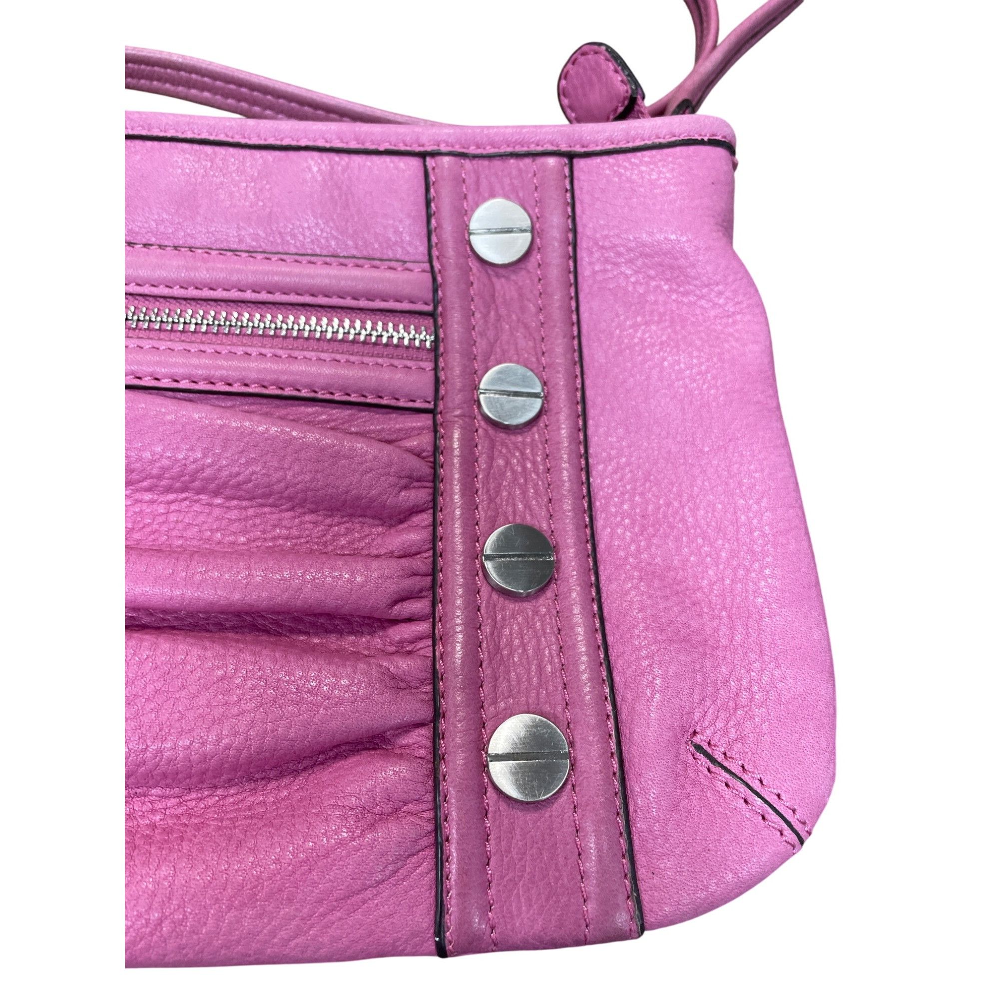 Other B. Makowsky Womans Pink Leather Crossbody Shoulderbag SKU 94 Size ONE SIZE - 3 Thumbnail