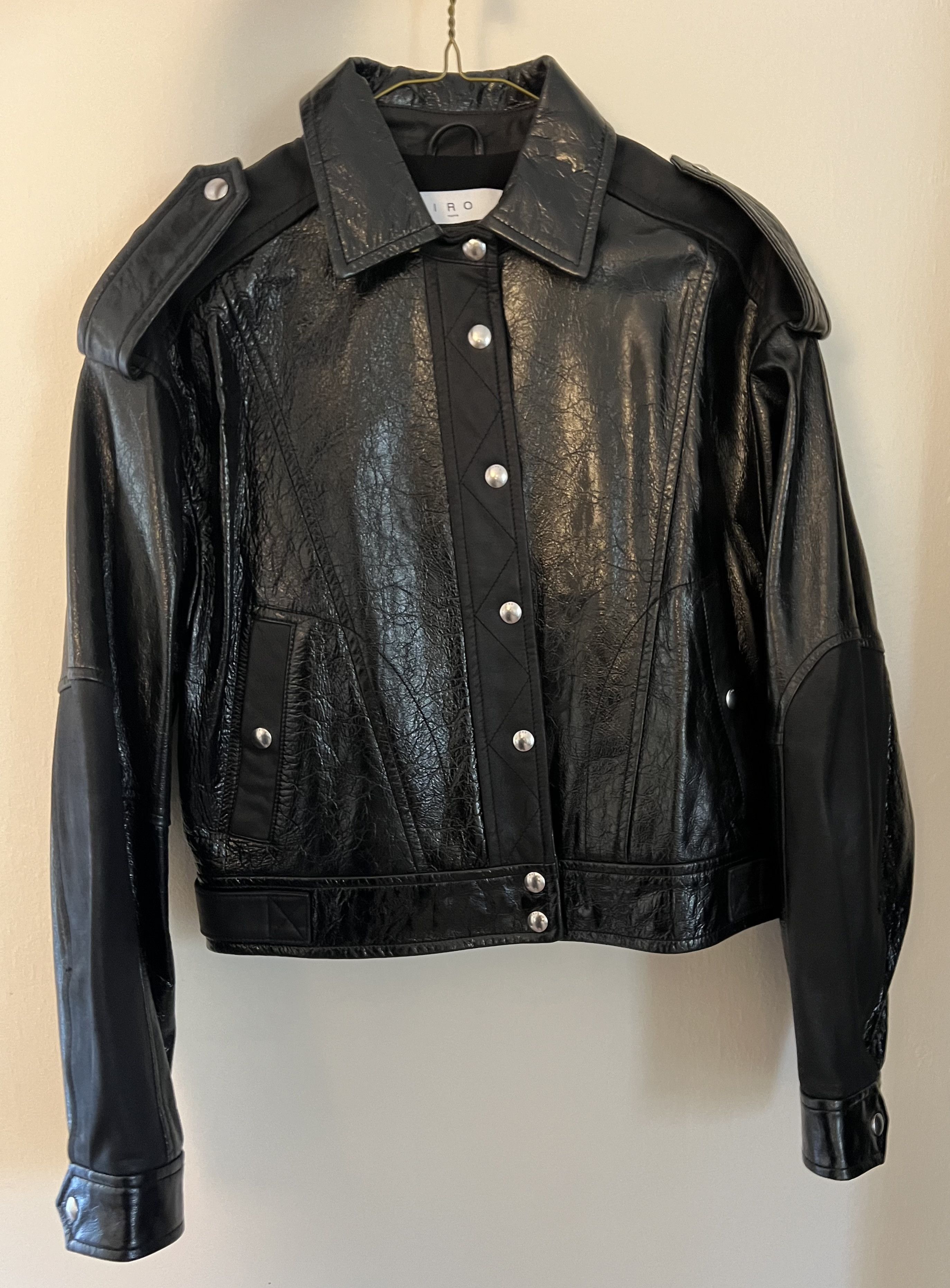 image of Iro Koabe Leather Jacket in Black, Women's (Size XS)