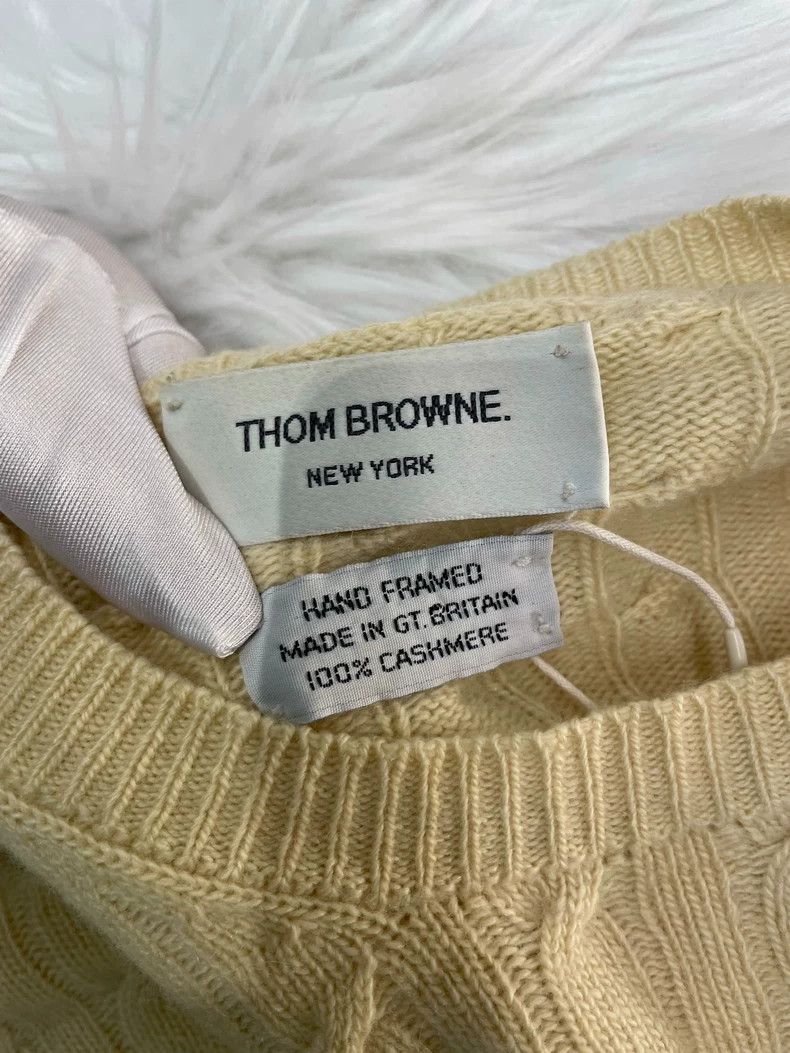 Thom Browne Thom Browne A beige cashmere sweater Size M / US 6-8 / IT 42-44 - 3 Thumbnail