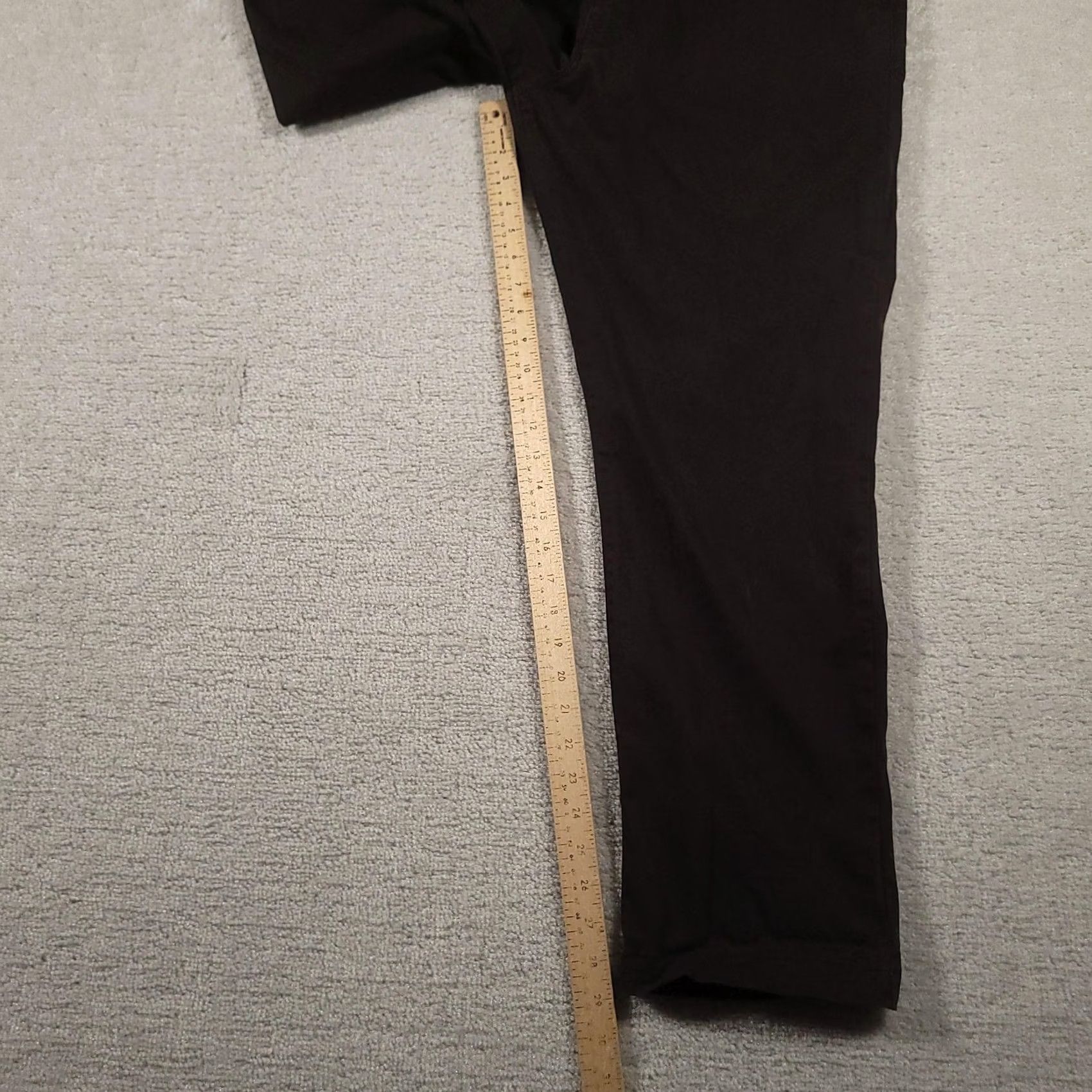 Lee Lee Pants Mens 40x30 Black Slim Straight Stretch Dress Chinos Cotton Blend Size US 40 / EU 56 - 3 Thumbnail