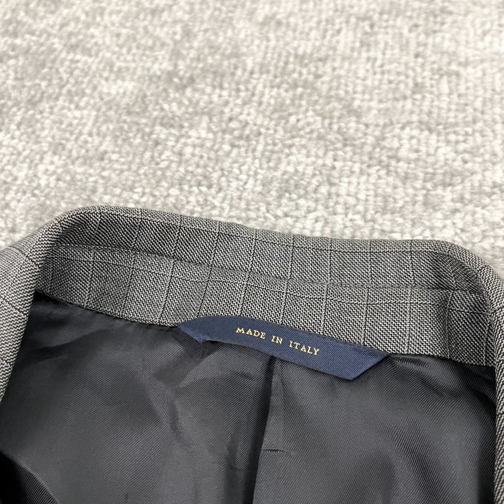 Brooks Brothers VINTAGE Brooks Brothers Sport Coat Men 44L Fitzgerald Saxxon Wool Gray Windowpane Blazer Size 44R - 5 Thumbnail