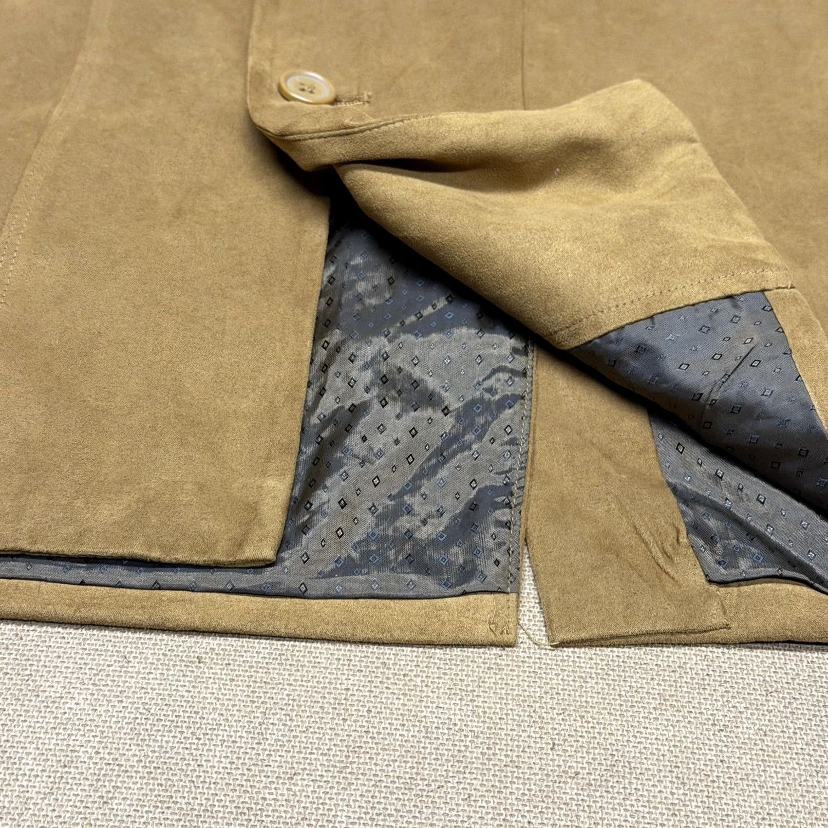 Alfani Alfani Coat Mens Large Brown Microfiber Overcoat Button Front Lined Pockets Size US L / EU 52-54 / 3 - 6 Thumbnail
