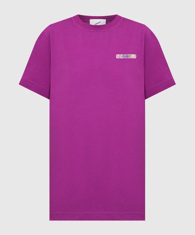 Coperni o1mle0325 Logo Oversized T-Shirt in Purple Size XS / US 0-2 / IT 36-38 - 1 Thumbnail