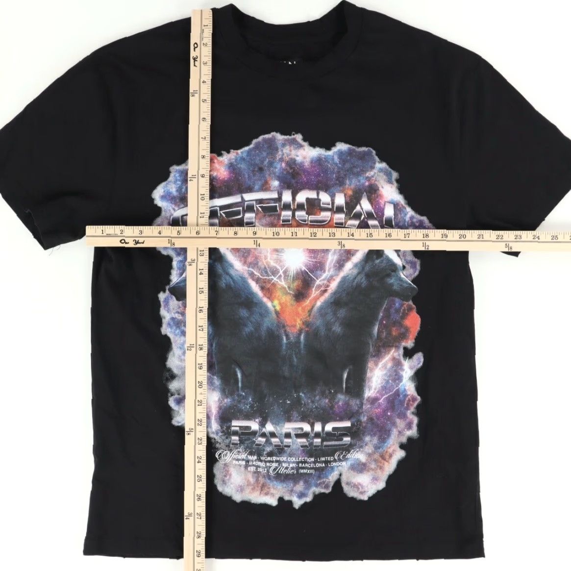Vintage VINTAGE Boohoo Man Wolf Official Paris Solid T-Shirt Black Men's S Size US S / EU 44-46 / 1 - 3 Thumbnail