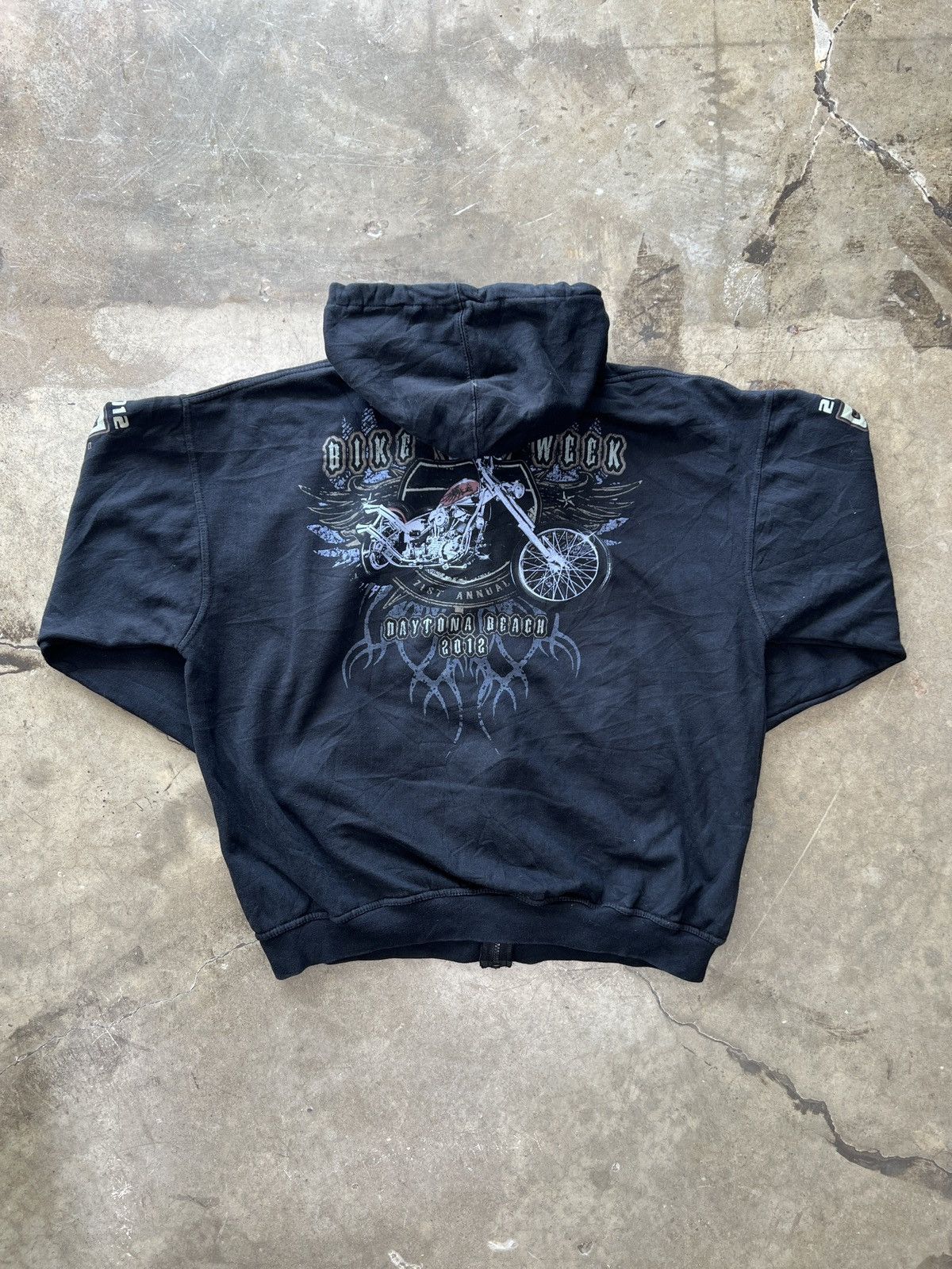 Vintage 2012 Bike Week Daytona Beach Zip Up Hoodie XL Size US XL / EU 56 / 4 - 2 Thumbnail