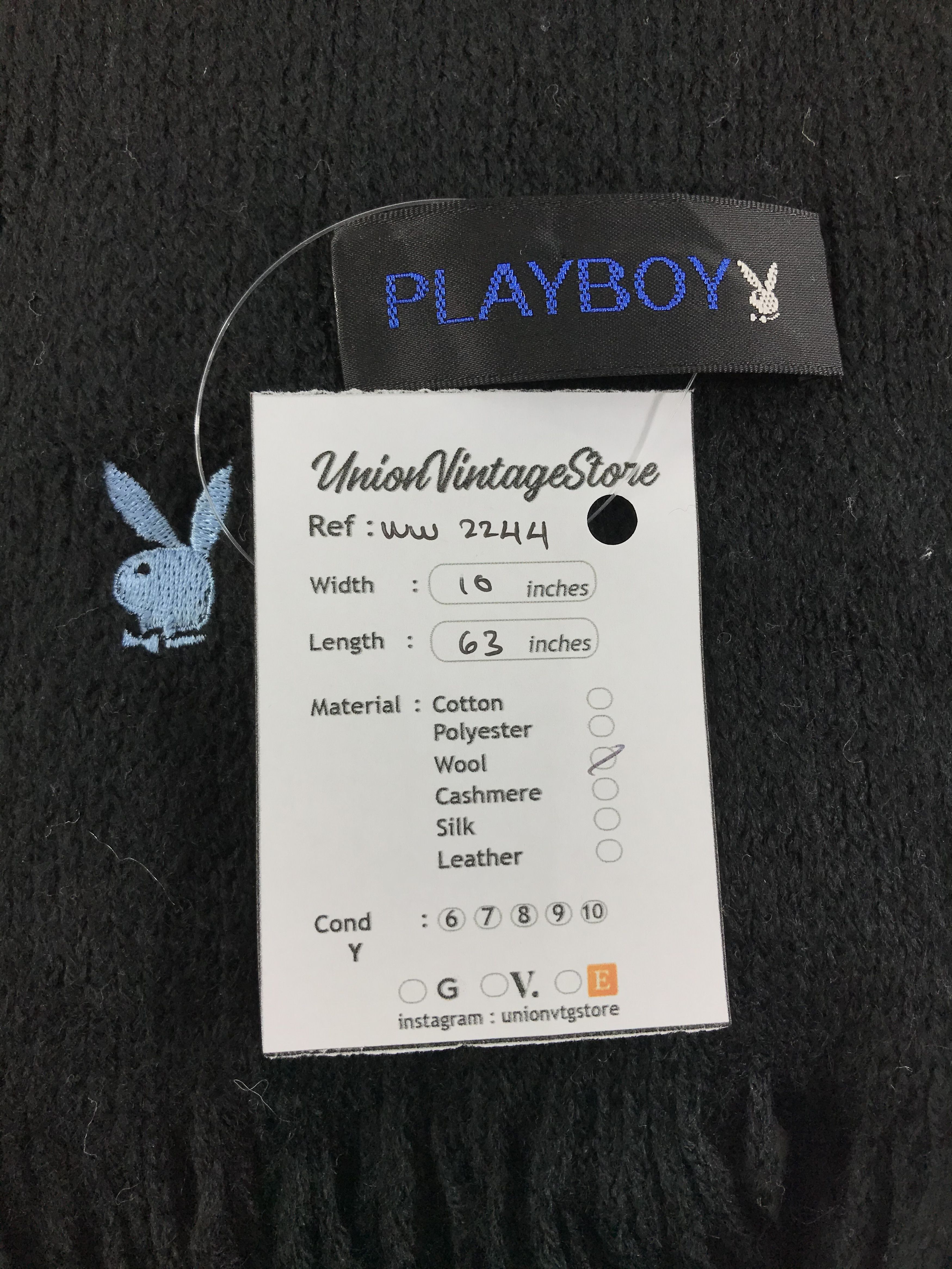 Playboy × Vintage Playboy Scarf / Muffler / Neckwear - WW2244 Size ONE SIZE - 4 Thumbnail