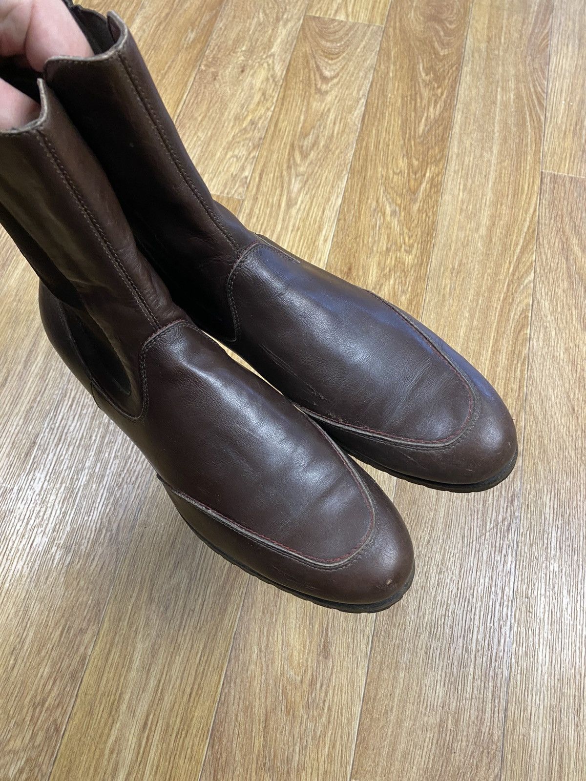 Salvatore Ferragamo Salvatore Ferragamo Brown Leather Chelsea Boots Size 40 Size US 10 / IT 40 - 4 Thumbnail