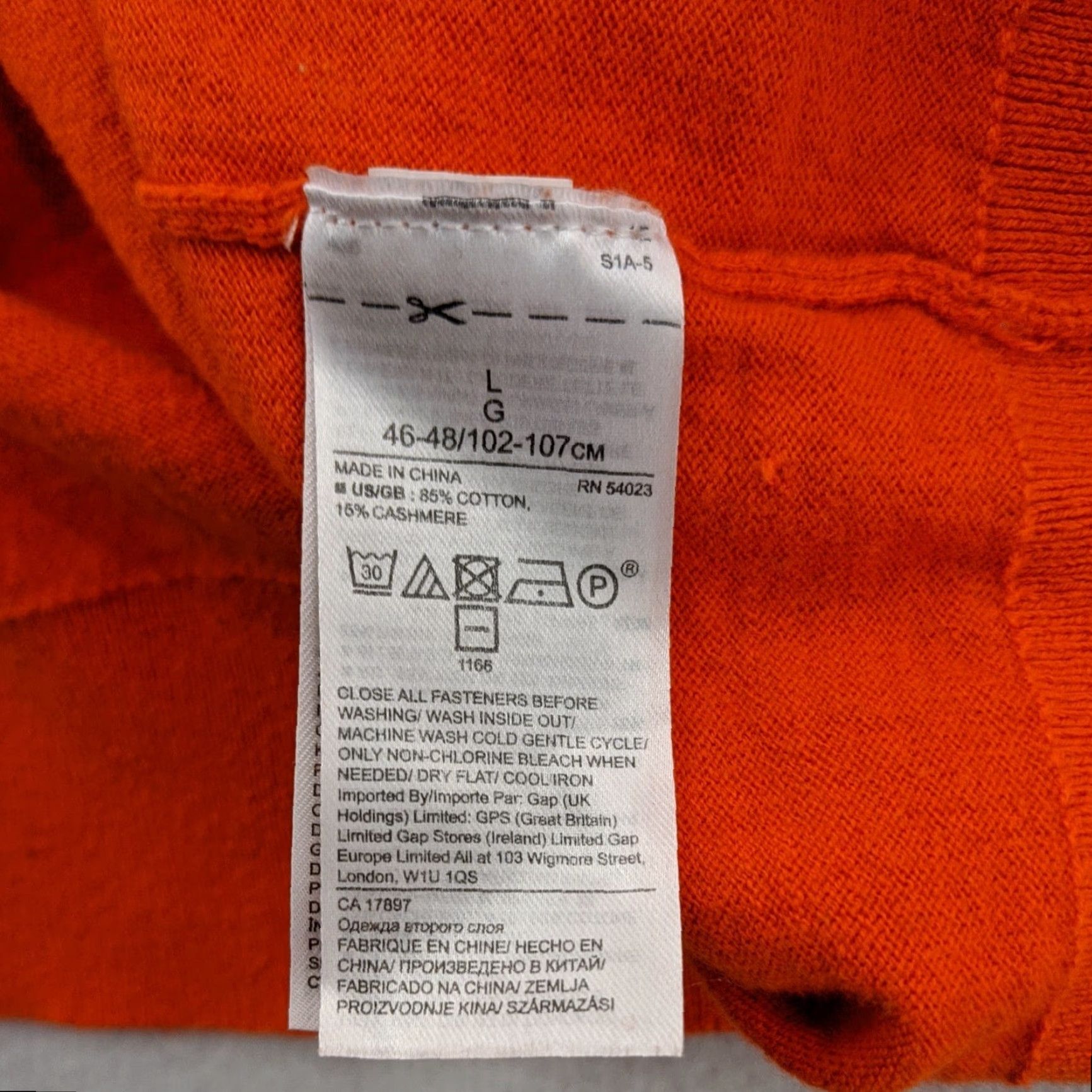 Banana Republic Banana Republic Sweater Mens Large 1/4 Zip Cotton Cashmere Orange Pullover Contemporary Knit Mock Neck Casual Size US L / EU 52-54 / 3 - 4 Thumbnail