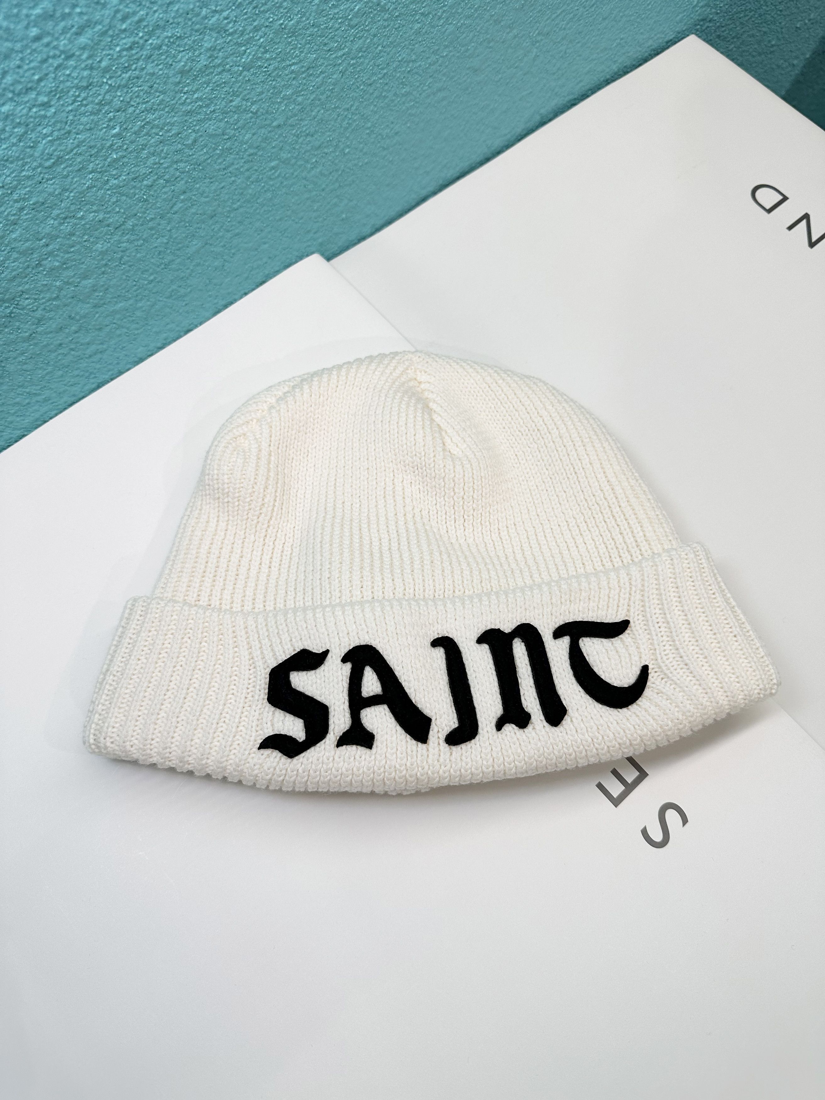 Saint Michael Saint Mxxxxxx knit beanie white Size ONE SIZE - 3 Thumbnail