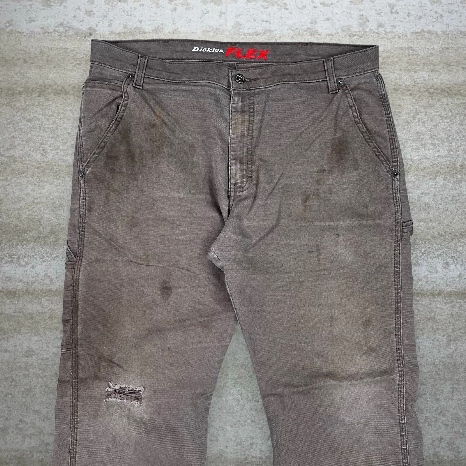 Dickies Vintage 90s Dickies Carpenter Pants 36x30 Straight Leg Brown Size US 36 / EU 52 - 5 Thumbnail