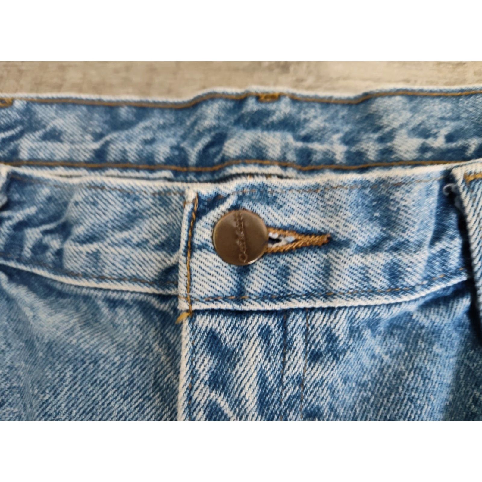 Carhartt VINTAGE Carhartt Jeans Mens Relaxed Fit 38x28 Blue Tapered Denim Medium Wash 90s Distressed Size US 38 / EU 54 - 6 Thumbnail