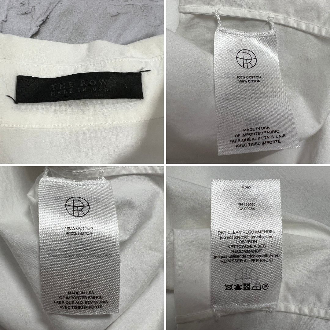 The Row The Row Puff Sleeve Button Up Shirt White Size 4 Cotton Size S / US 4 / IT 40 - 3 Thumbnail