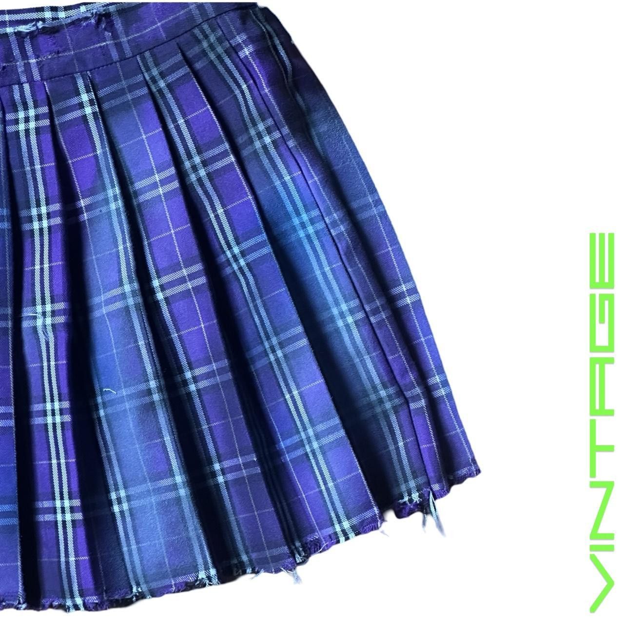 Other × Vintage ASTROBOI* Purple Tartan Schoolgirl Mini Skirt - Medium Size 24" / US 00 / IT 34 - 5 Thumbnail