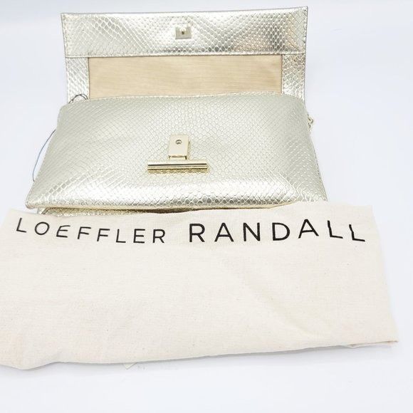 Loeffler Randall Pre-Owned Loeffler Randall Tab Embossed Metallic Leather Clu Size ONE SIZE - 6 Thumbnail