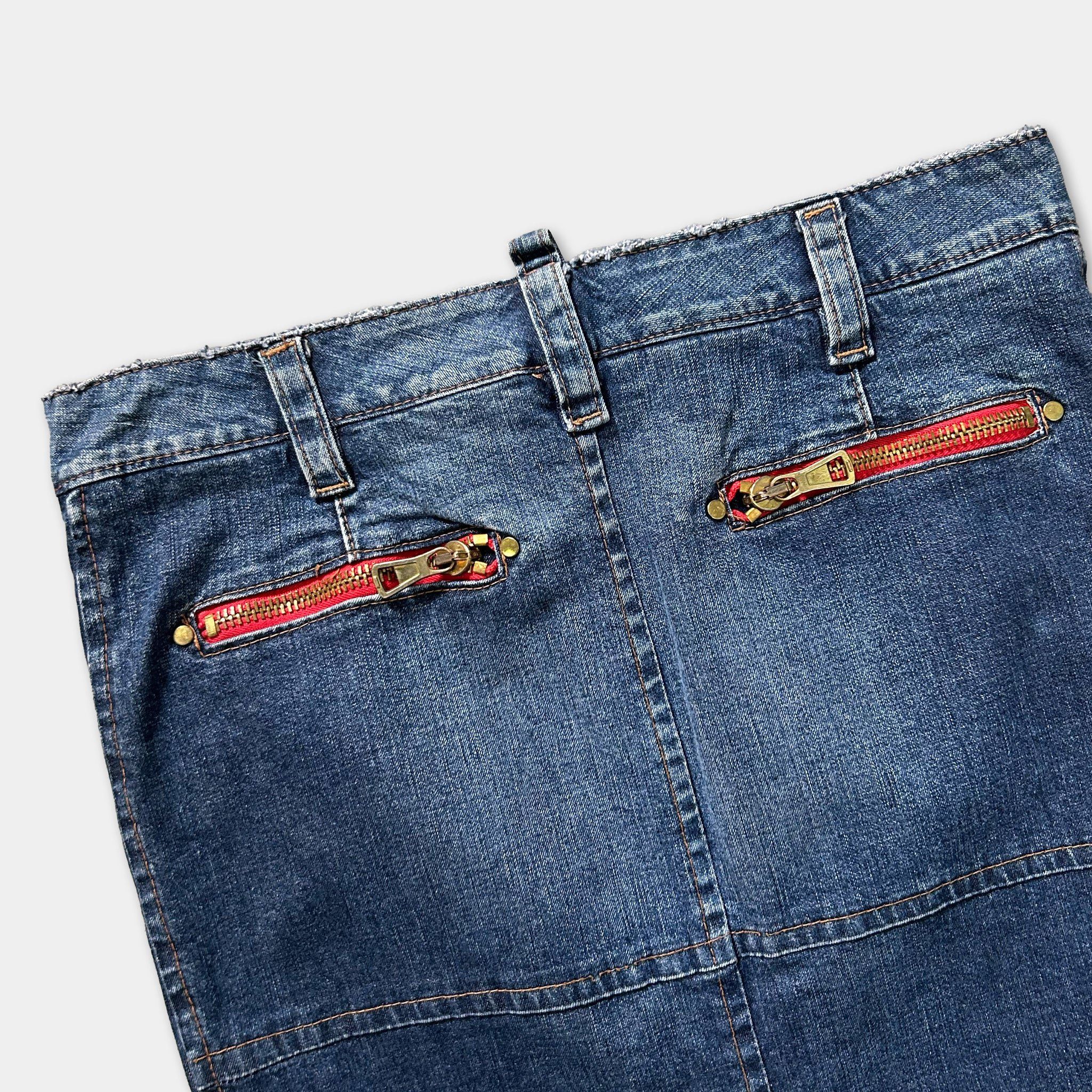 Dsquared2 Dsquared2 00's Cargo Denim Skirt Size 26" / US 2 / IT 38 - 4 Thumbnail