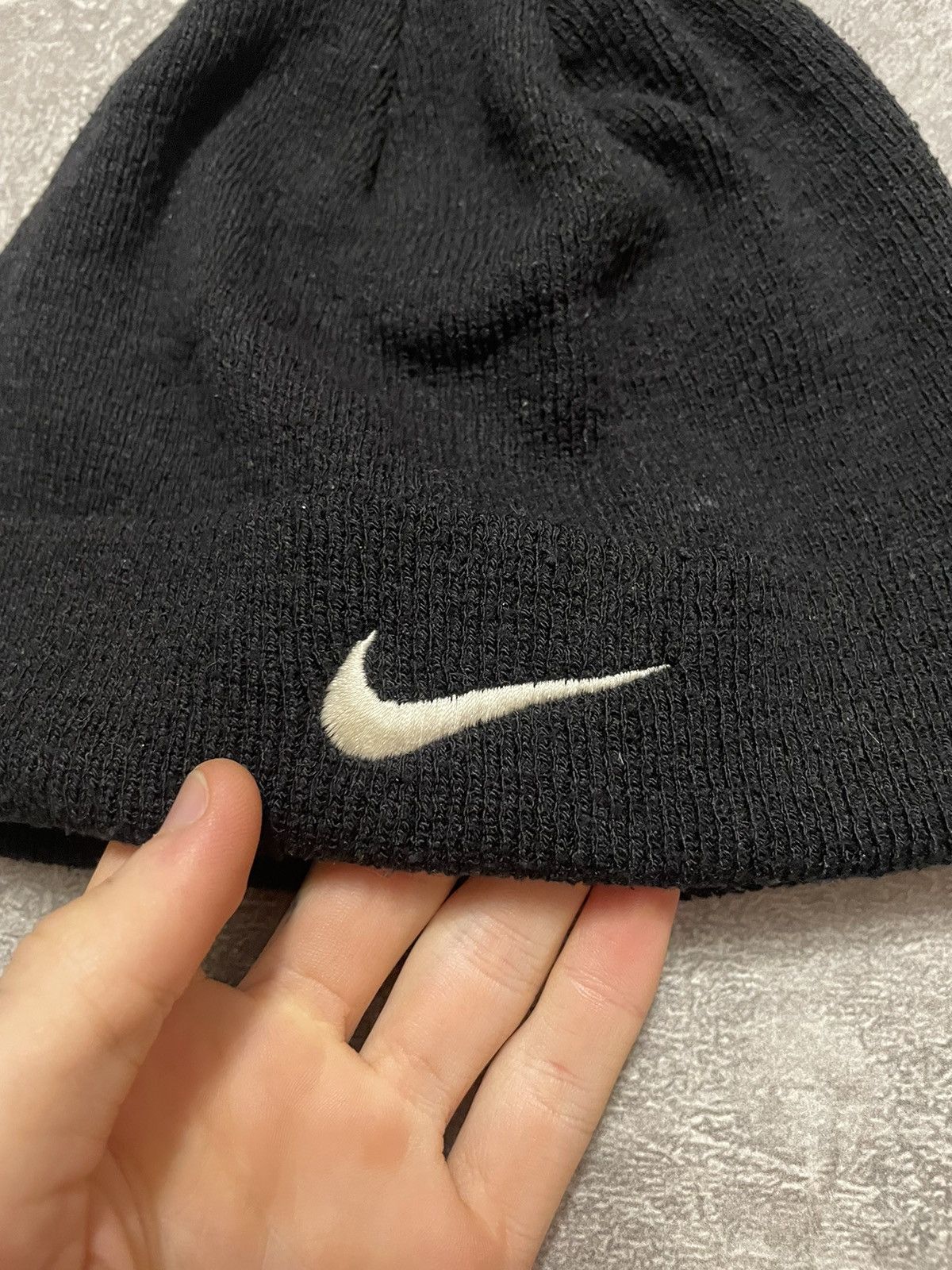 Nike Vintage Nike Swoosh Logo Beanie Hat Size ONE SIZE - 2 Thumbnail