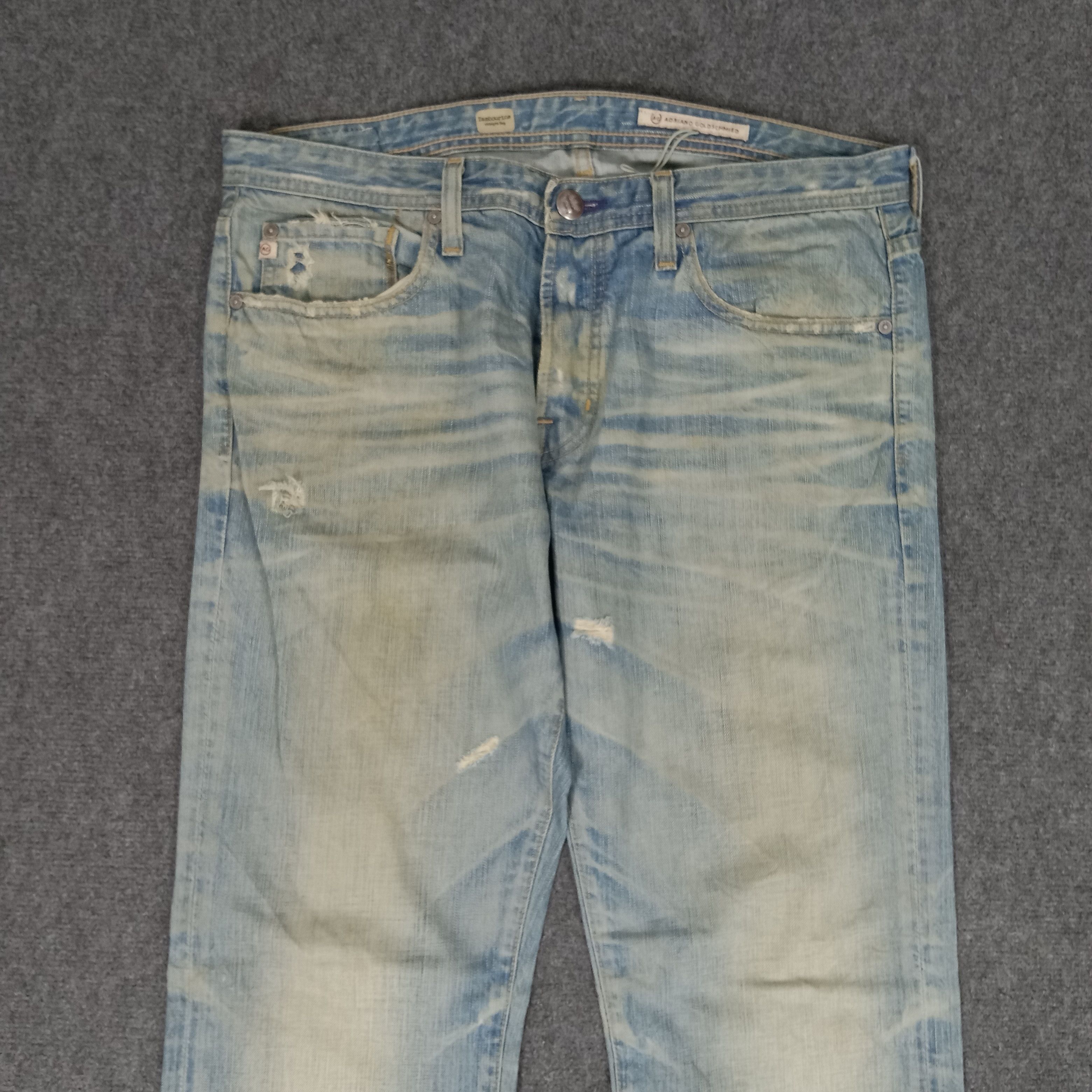 AG Adriano Goldschmied × Vintage Adriano Goldschmied American Distressed Style Jeans Size US 36 / EU 52 - 2 Thumbnail