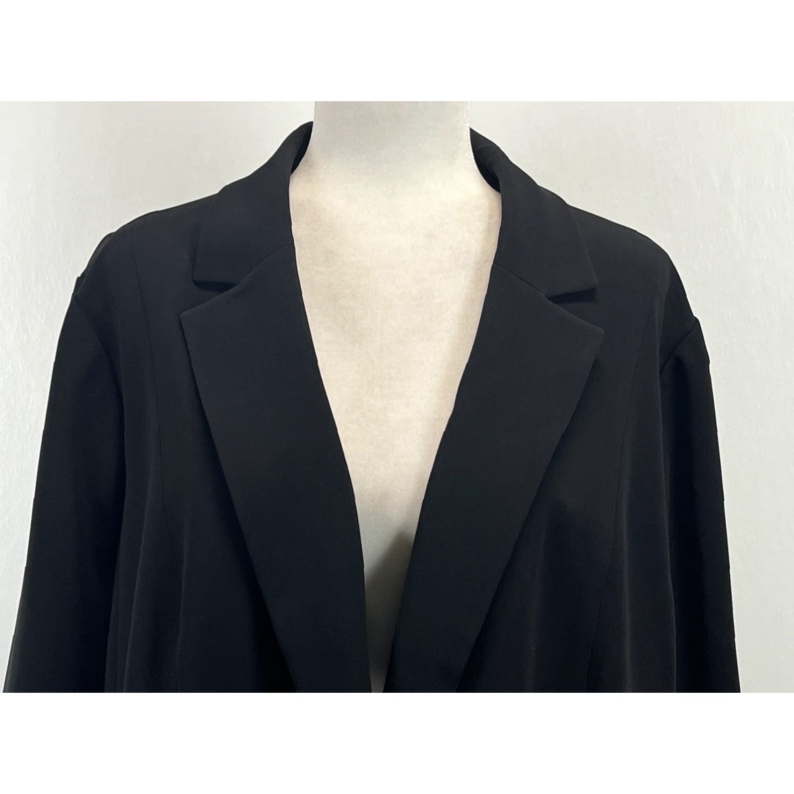 Talbots Talbots Blazer Jacket Black 22W Plus Long Sleeve Single Button Career NEW! 89 Womens Blazer Size 3XL / US 20-22 - 5 Thumbnail