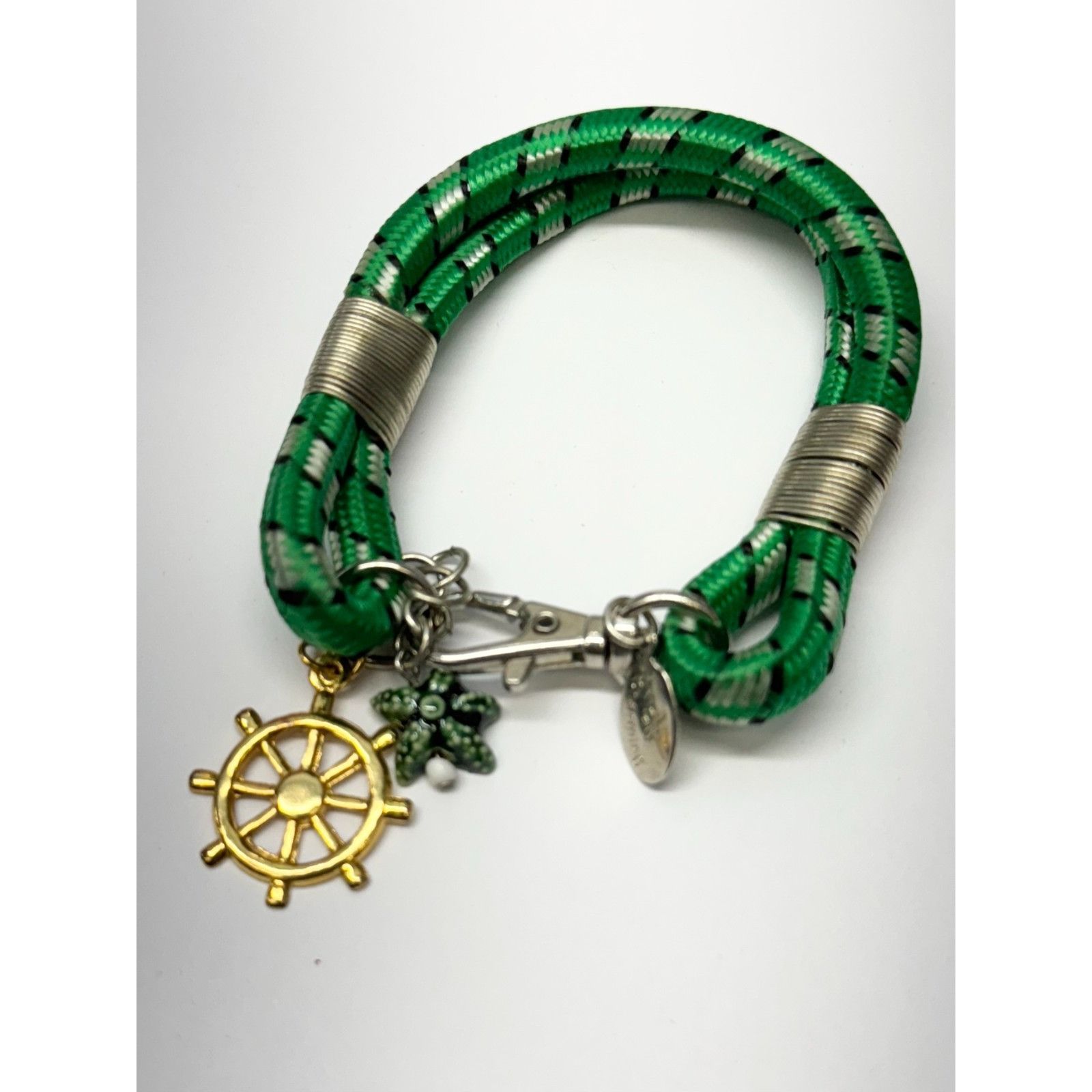 Vintage Vintage nautical bungee cord charm bracelet green Size ONE SIZE - 4 Thumbnail