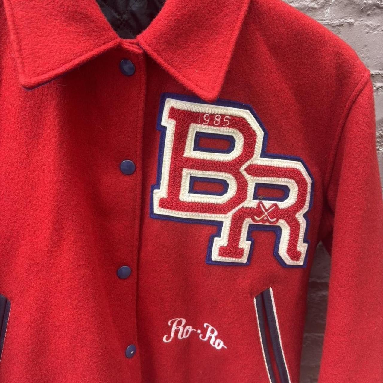 Vintage Vintage 80s Red “BR” letterman jacket Wool Varsity Jacket Size US S / EU 44-46 / 1 - 3 Thumbnail