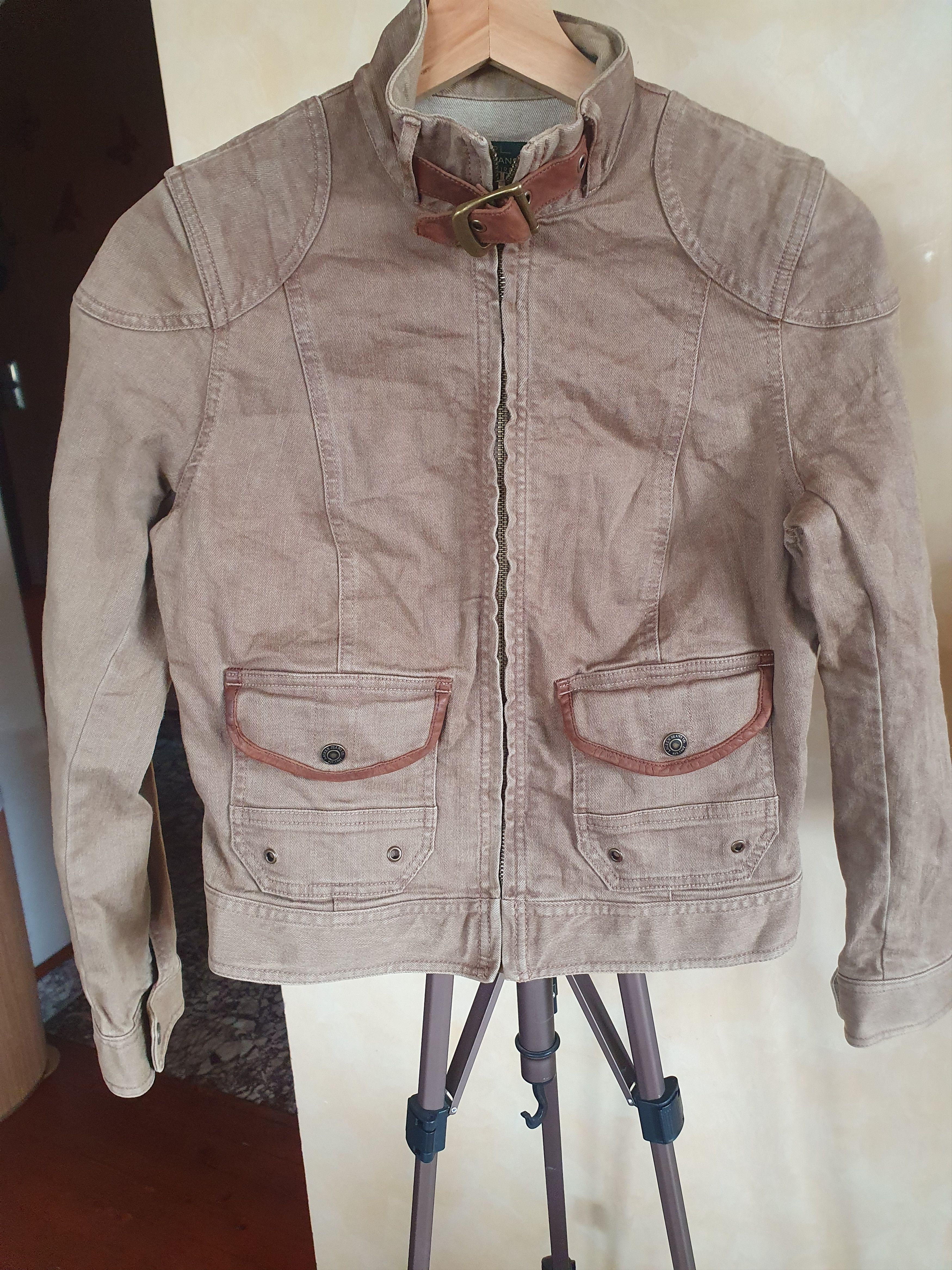 Polo Ralph Lauren Lauren Jeans Co. Ralph Lauren Canvas jacket Leather Trim S Size S / US 4 / IT 40 - 1 Thumbnail