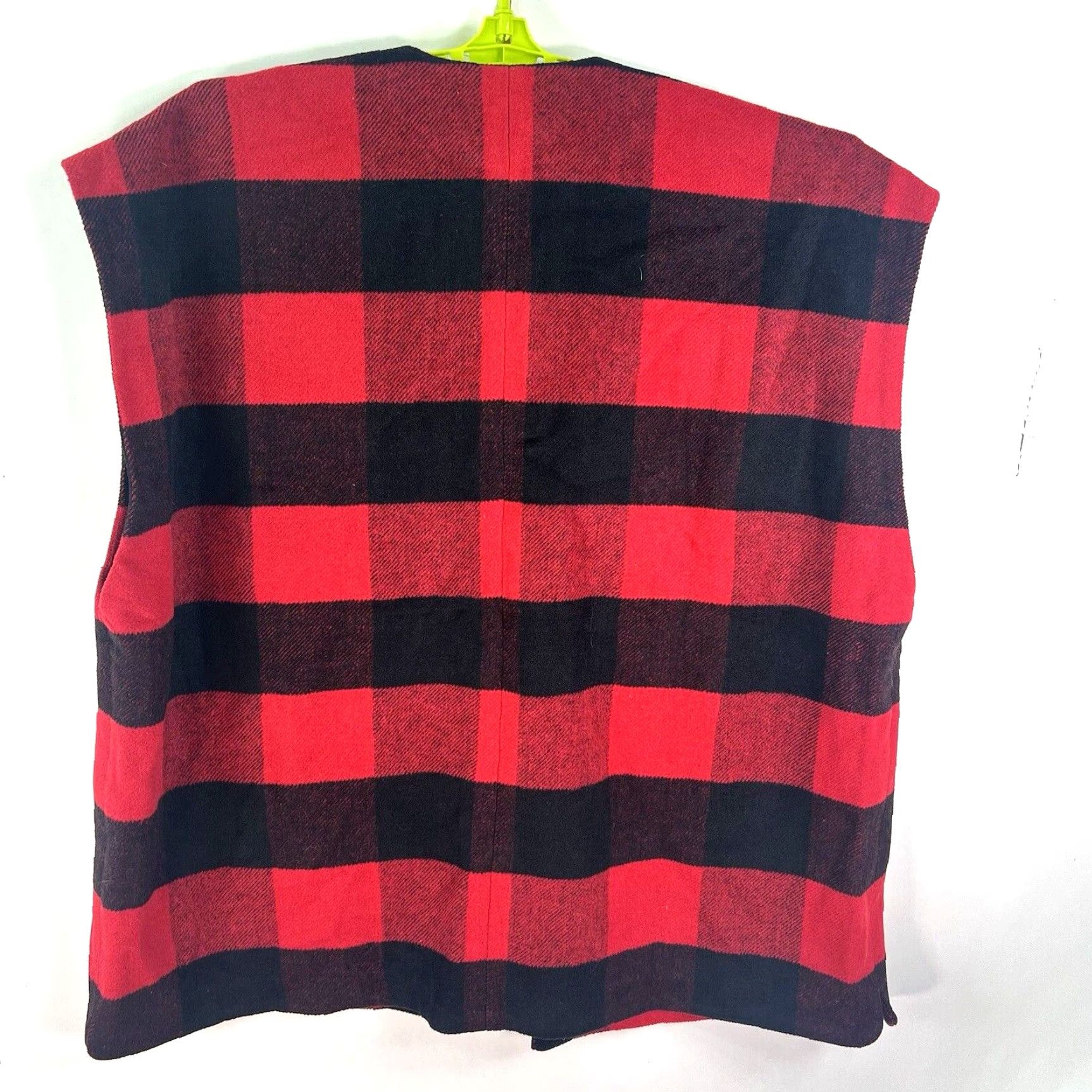 Lucky Brand Lucky Brand Buffalo Plaid Wool-Blend Vest Womens XL Red/Black Casual Fall Winter Size XL / US 12-14 / IT 48-50 - 4 Thumbnail