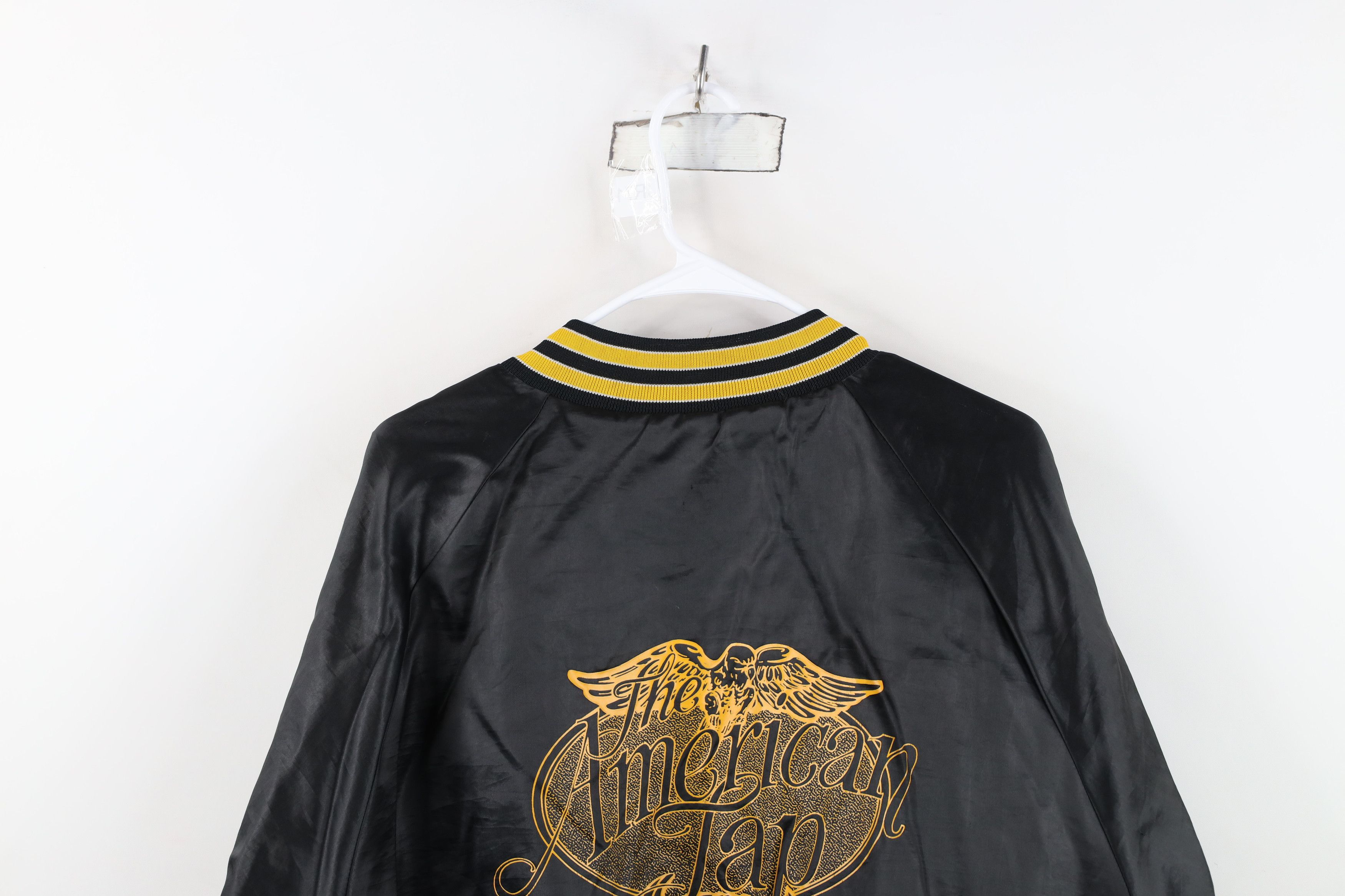 Vintage Vintage 80s American Tap Beer Satin Bomber Jacket Black USA Size L / US 10 / IT 46 - 13 Thumbnail