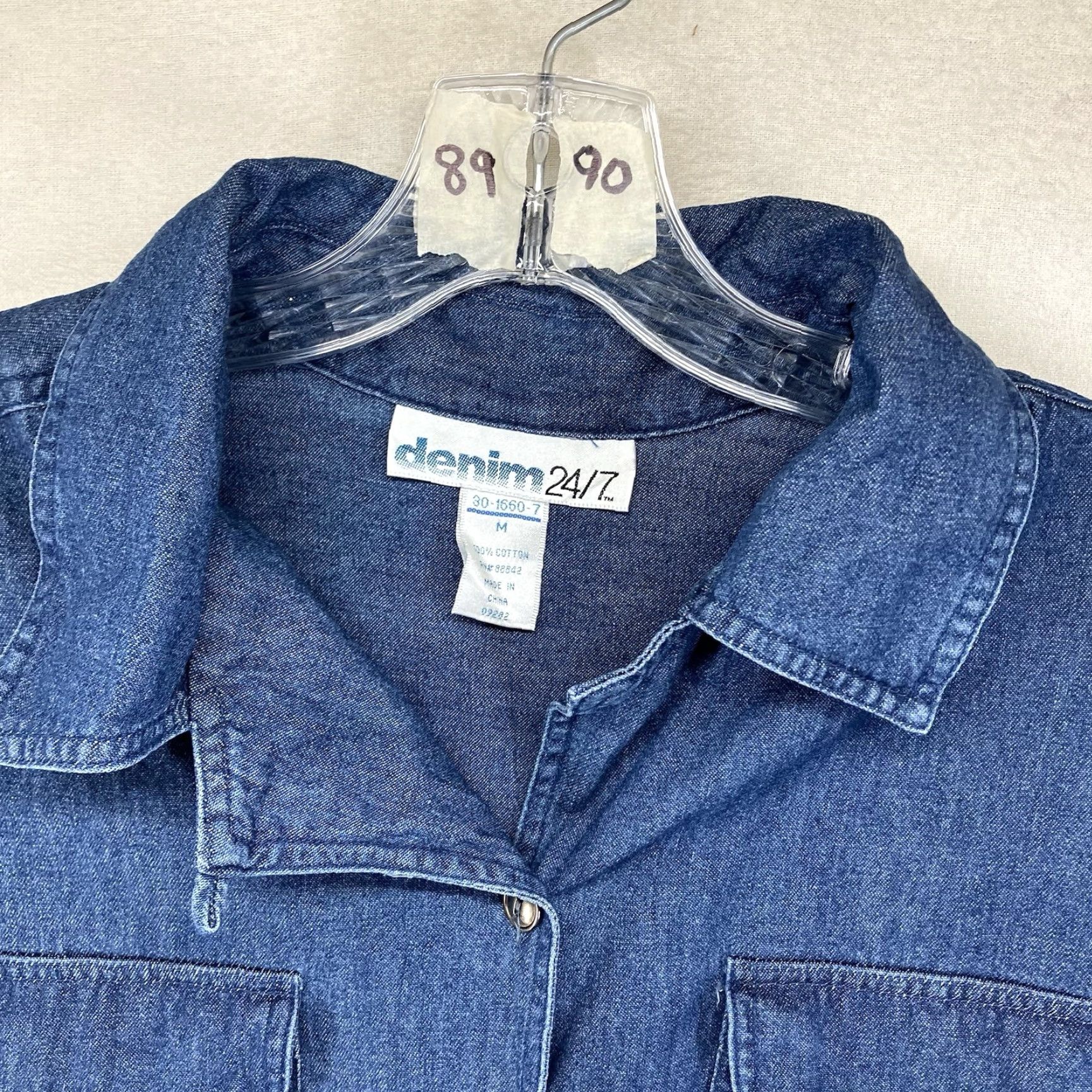 Vintage VINTAGE Denim 24/7 Button-Up Top Women's M Blue Cowboy Western 90s Retro Classic Size M / US 6-8 / IT 42-44 - 5 Thumbnail