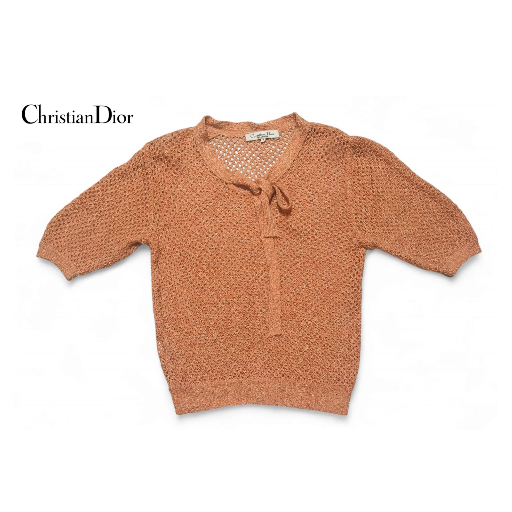 Christian Dior Monsieur Vintage Christian Dior Openwork Knitwear Transparent Sweater Size M / US 6-8 / IT 42-44 - 2 Thumbnail
