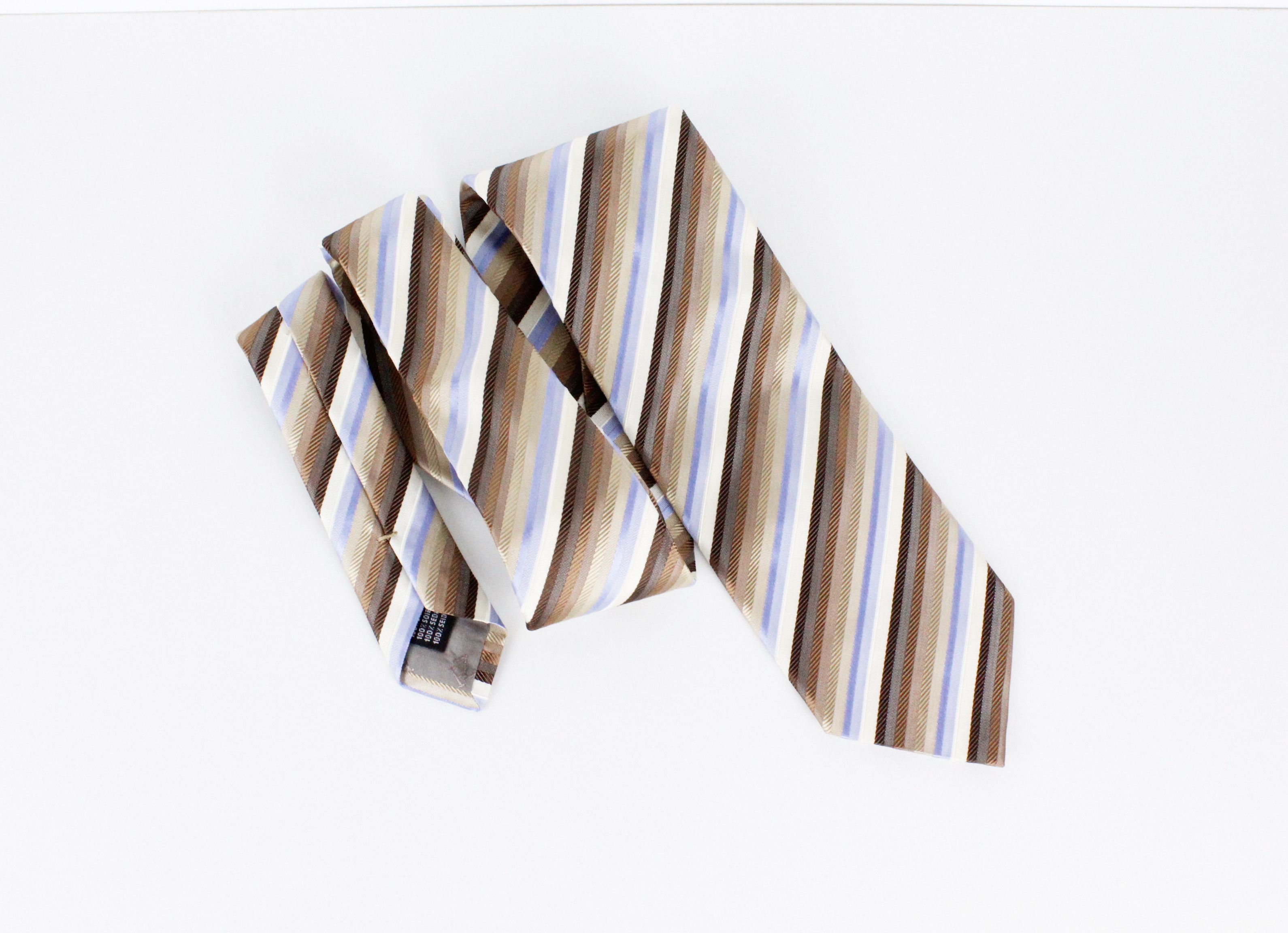 Pal Zileri Pal Zileri Multicolor Abstract Striped Silk NeckTie Tie Size ONE SIZE - 1 Thumbnail
